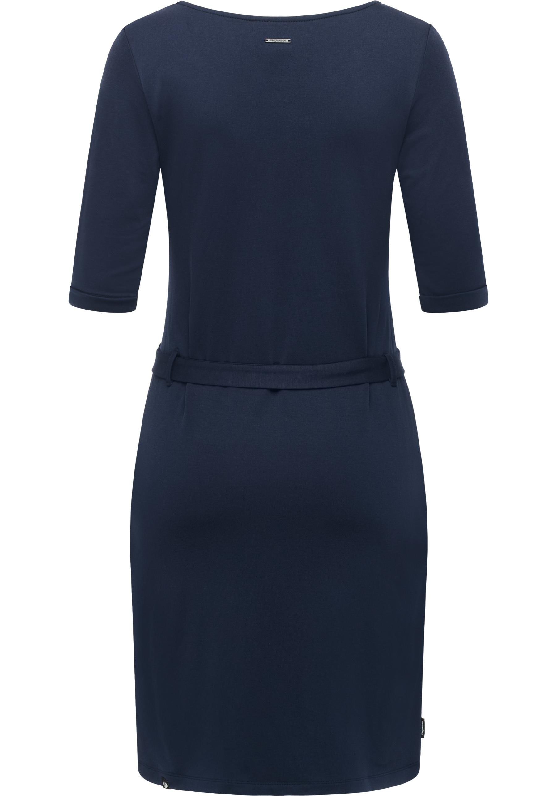 Ragwear Jerseykleid »Kenisha«, Elastisches Midikleid mit Taillengürtel