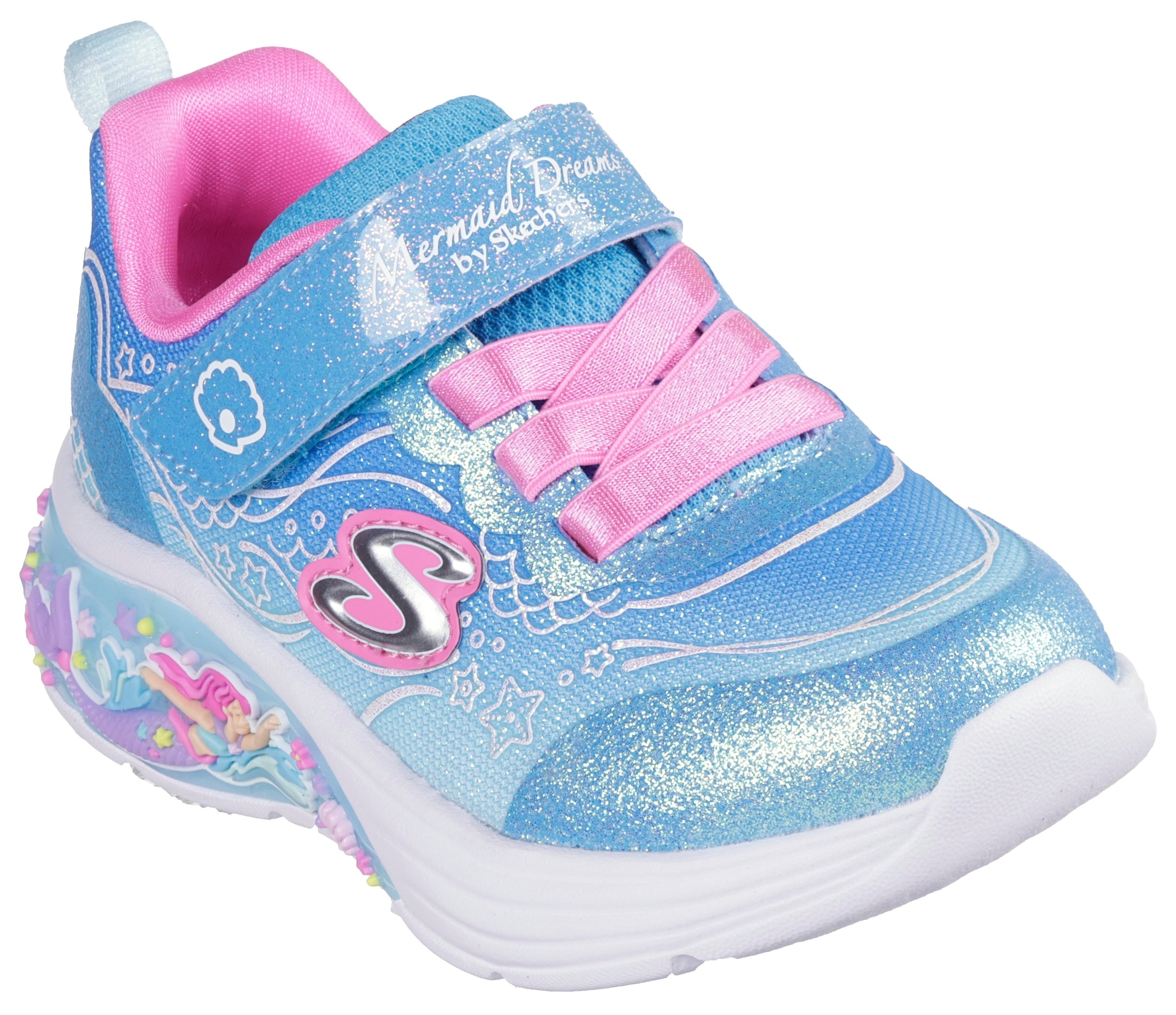 Skechers Sneaker »MY DREAMERS«, Blink,-Klettschuh, Meerjungfraudesign, Größenschablone zum Download