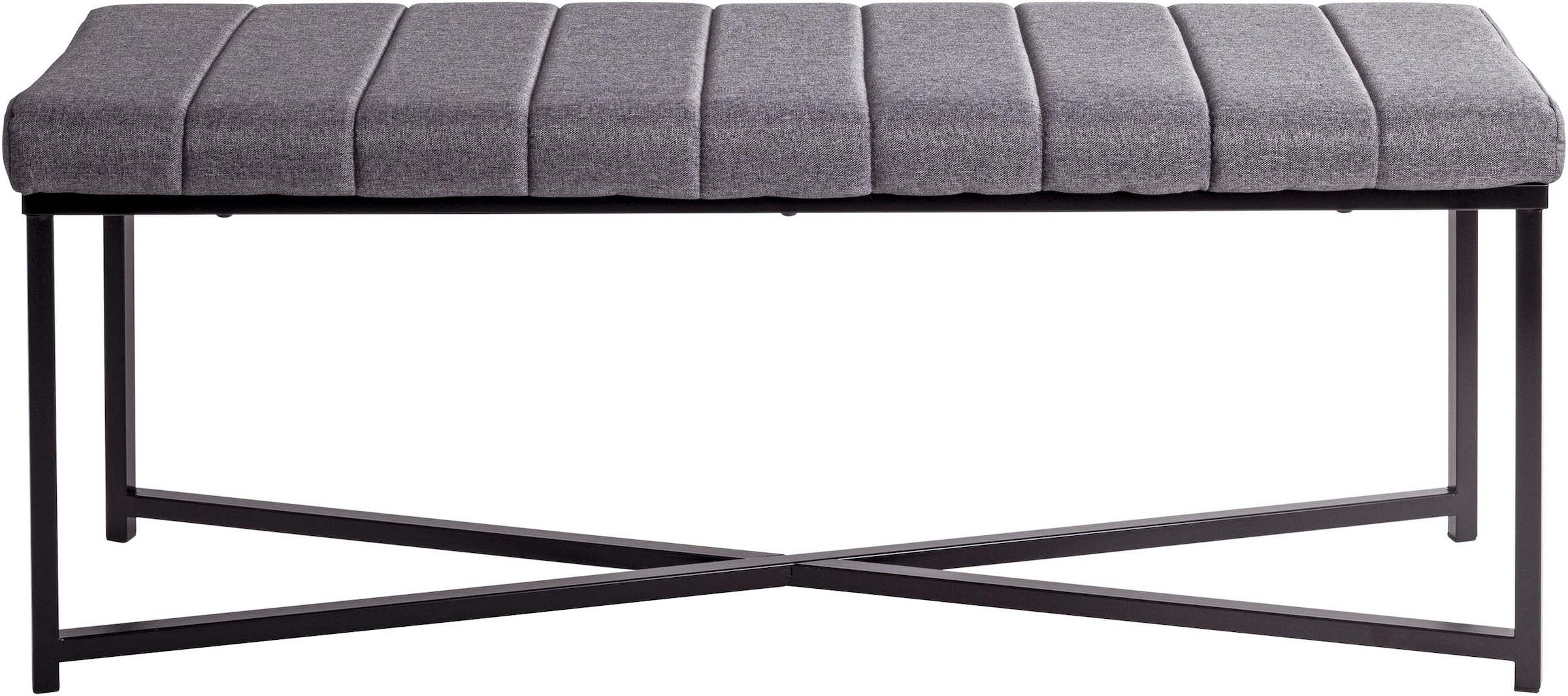 HAKU Hockerbank »Flurbank, Garderobenbank, Sitzbank« 1 Stk. tlg. rechteckig - aus Metall Schwarz - B/T/H 118/38/47 cm