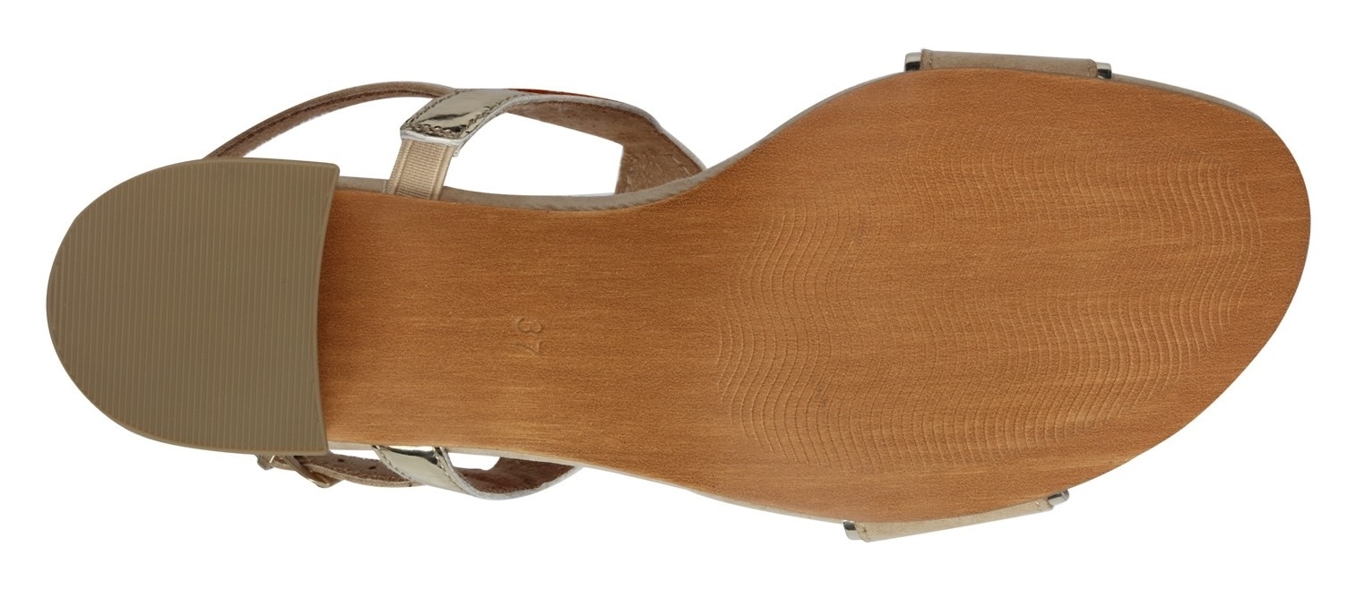 MARCO TOZZI Sandalette, Blockabsatz, Sommerschuh, Riemchensandale mit verstellbarer Schnalle