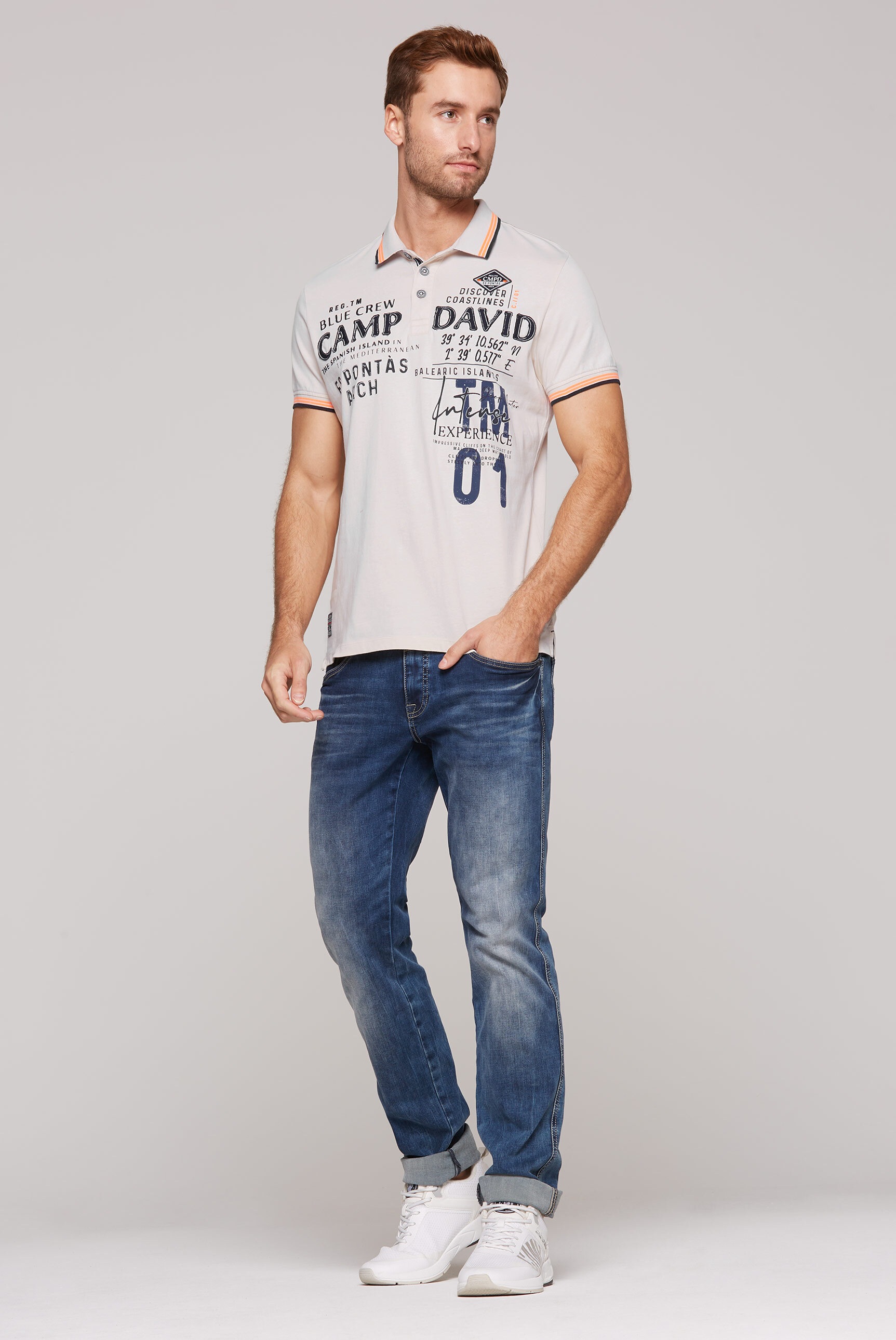 CAMP DAVID Poloshirt, aus Baumwolle
