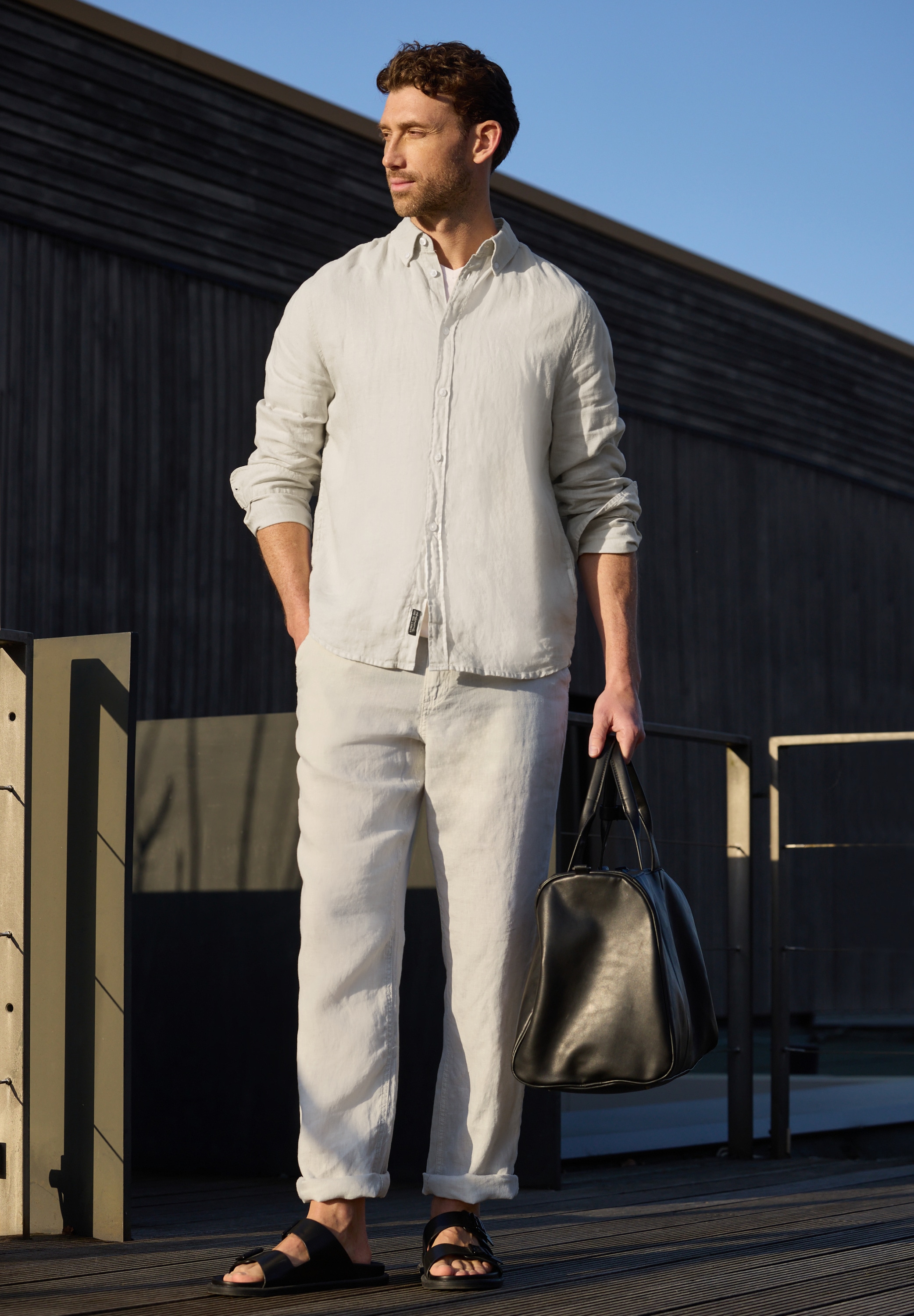 STREET ONE MEN Leinenhemd aus Leinen günstig online kaufen