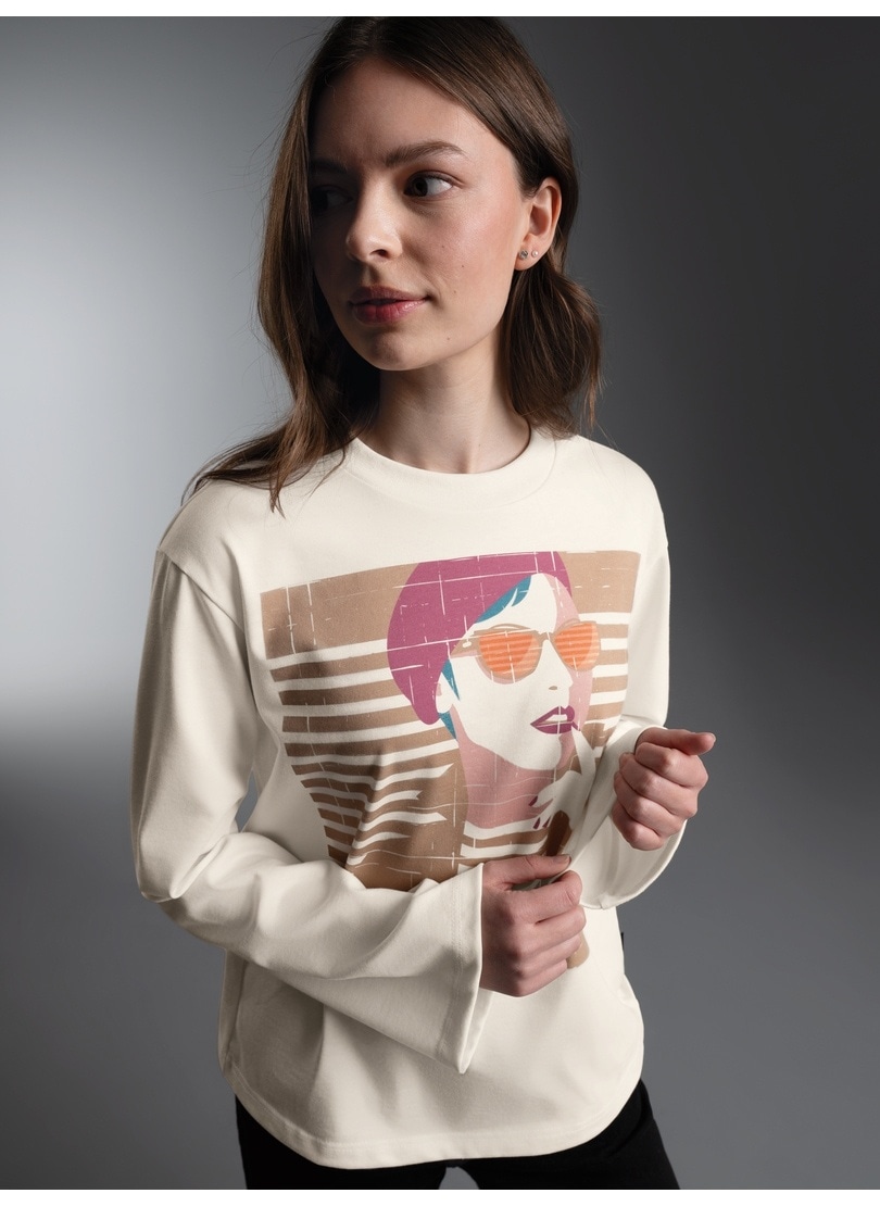 Trigema Longsleeve »TRIGEMA Langarmshirt mit grafischem Print« 1