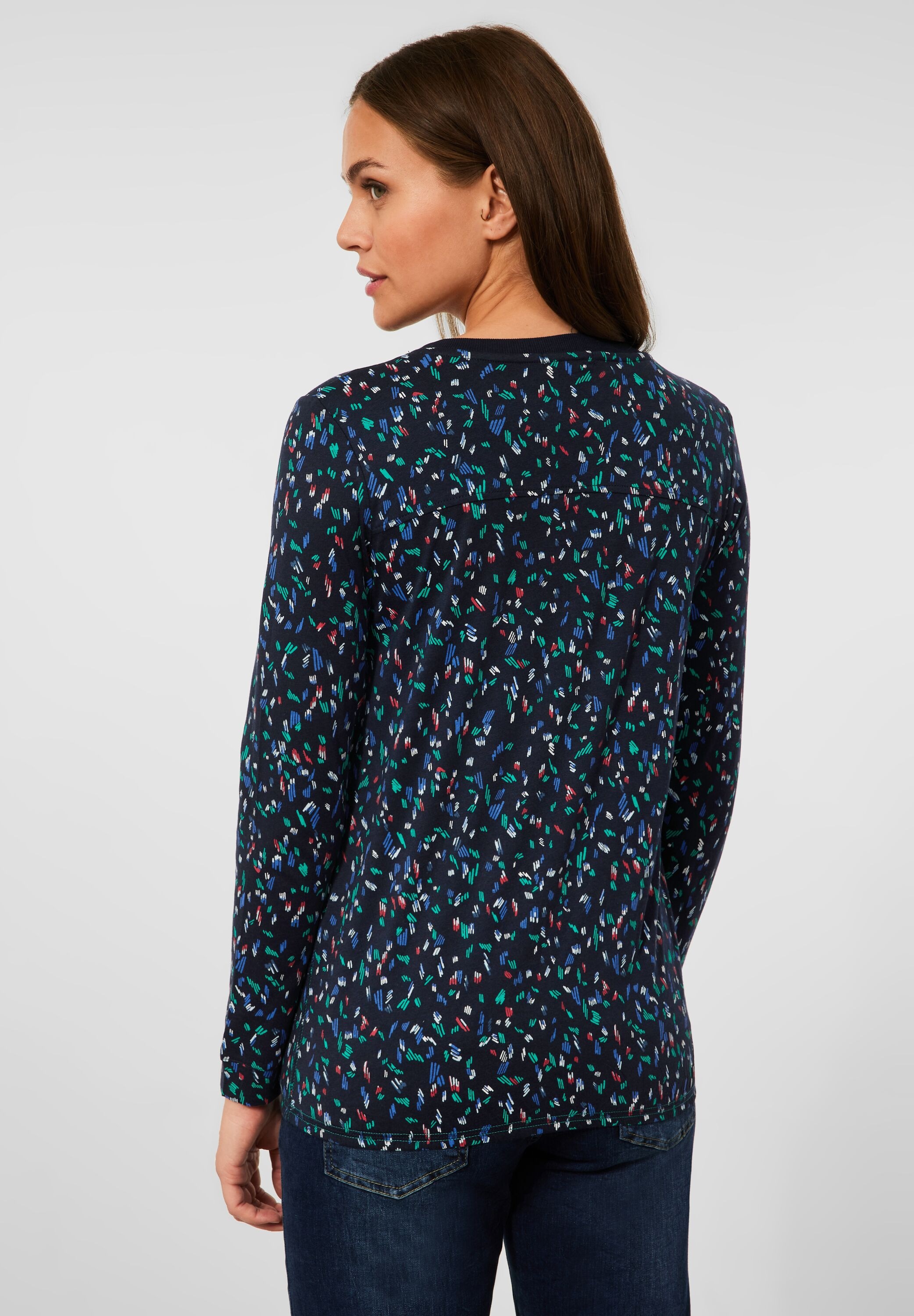 Cecil V-Shirt, mit allover Print