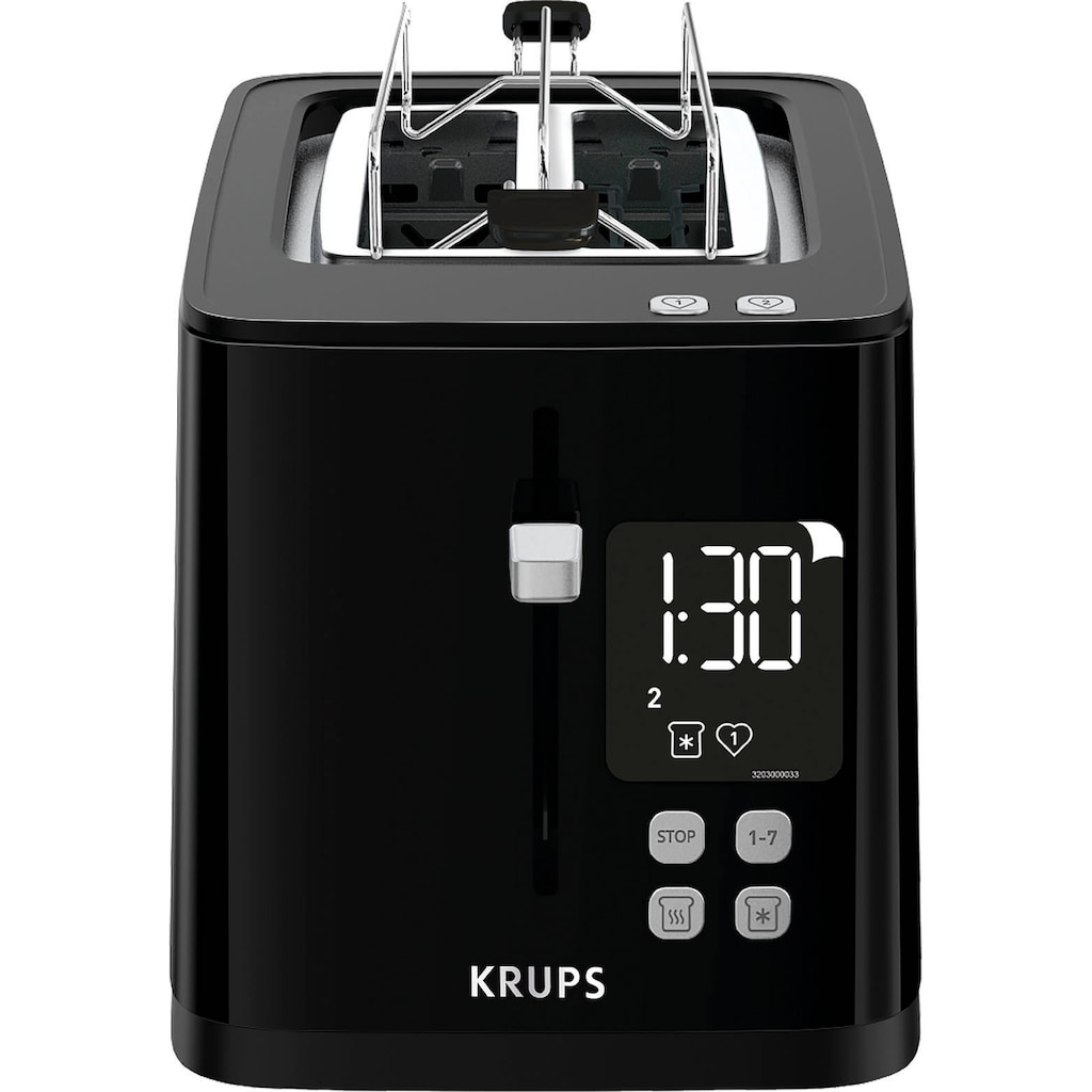 Krups Toaster »KH6418 Smart'n Light«, 2 kurze Schlitze, 800 W, Digitaldisplay, 7 Bräunungsstufen, automatische Zentrierung des Brots