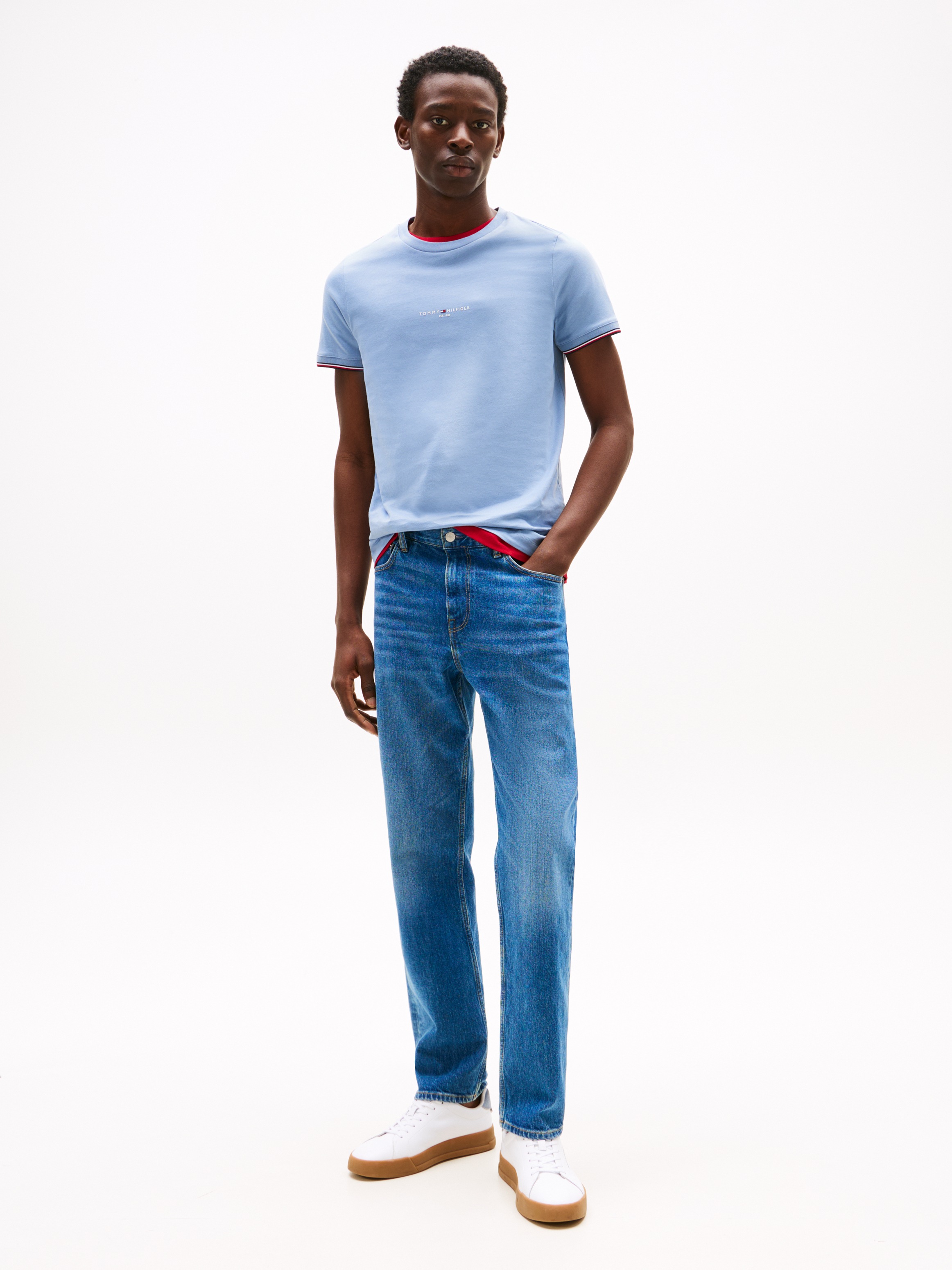 Tommy Hilfiger T-Shirt "TOMMY LOGO TIPPED TEE" günstig online kaufen