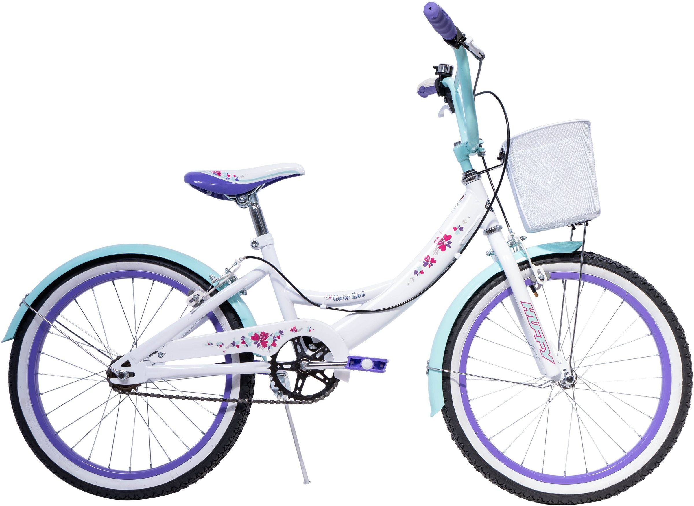 HUFFY Jugendfahrrad "Huffy Girly Girl 20-Zoll Weiß", 27cm, 20 Zoll (50,80cm) hinten: 20 Zoll (50,80cm), weiß, Fahrräder