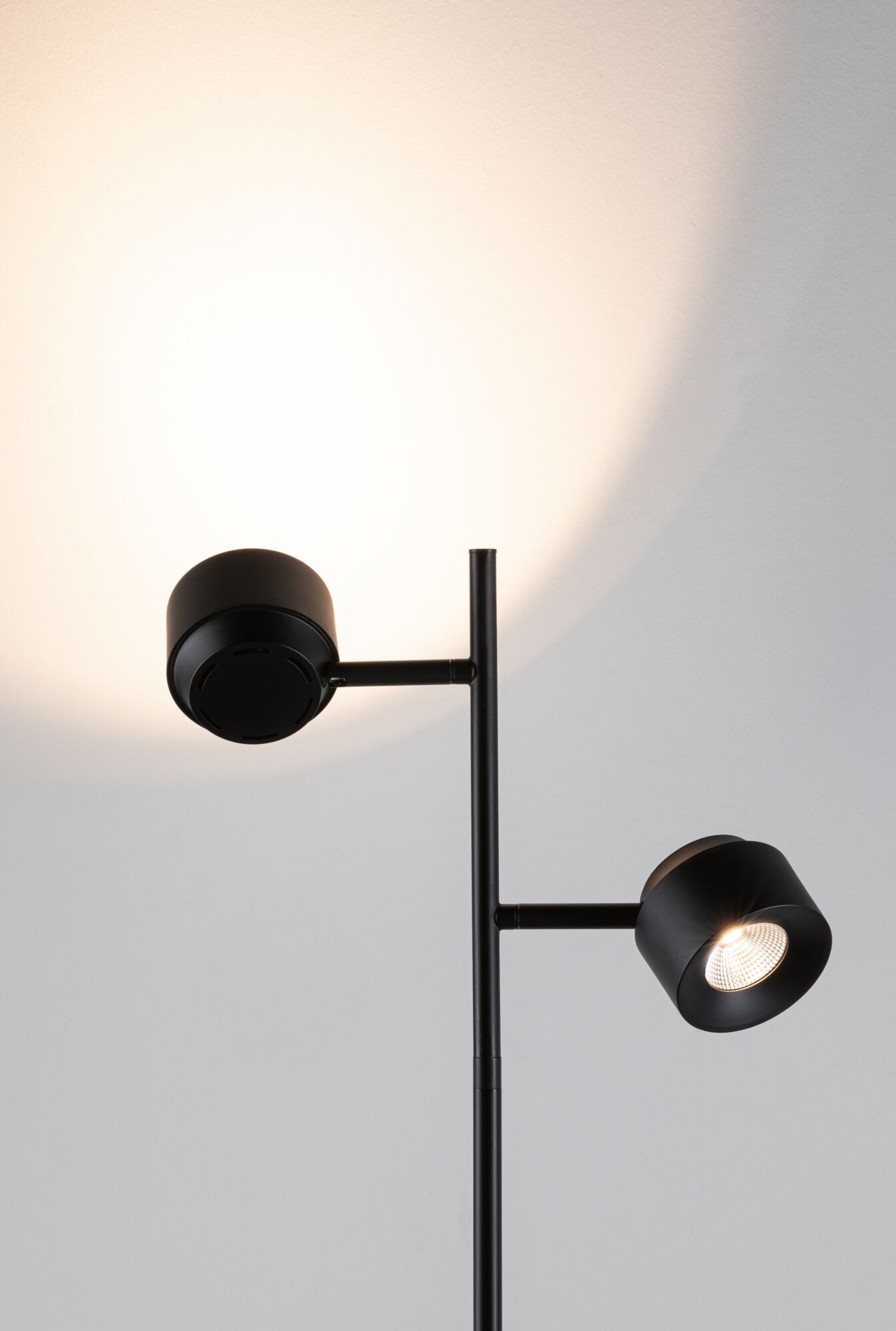 Paulmann Stehlampe »Puric Pane«, 2 flammig, LED, dimmbar, Schwarz/Grau, Metall