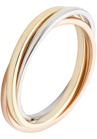 Goldring »Schmuck Geschenk Gold 375 verschlungene Tricolor-Optik«