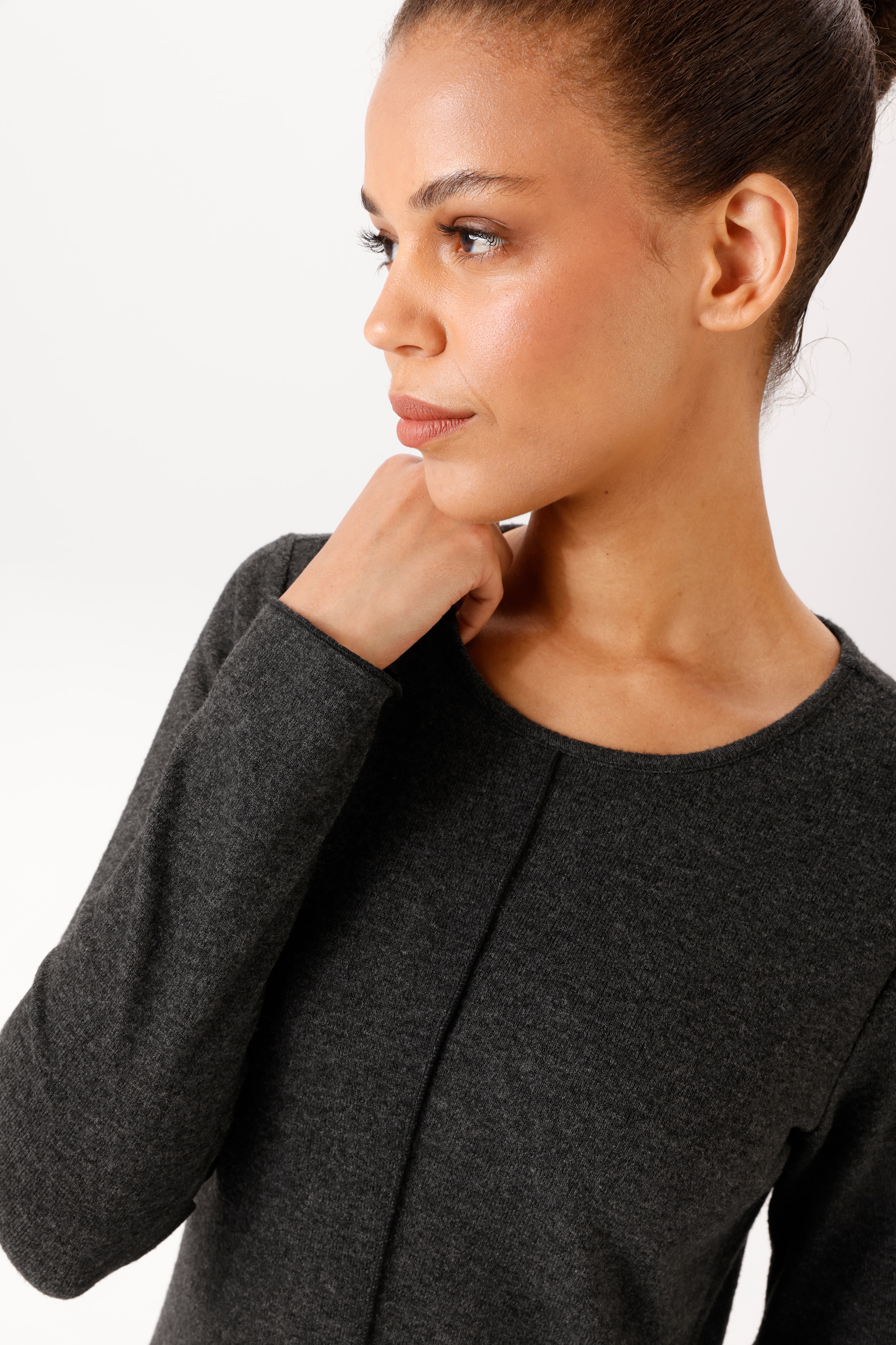 Aniston CASUAL Midikleid mit raffinierten Seitenschlitzen - NEUE KOLLEKTION