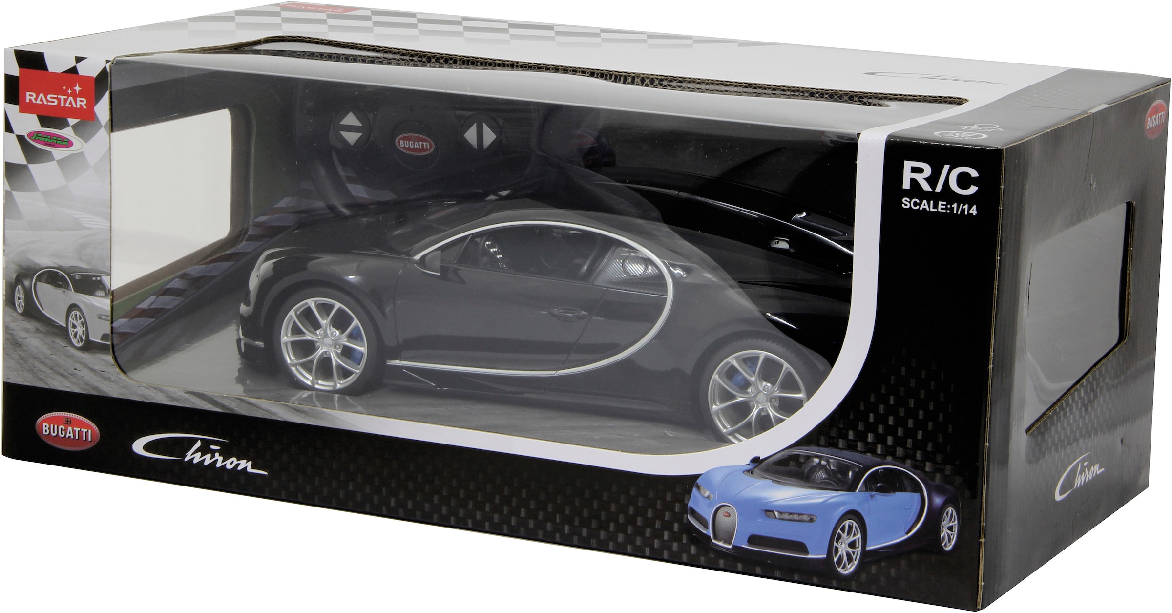Jamara RC-Auto »Deluxe Cars, Bugatti Chiron, 1:14, schwarz, 2,4GHz«