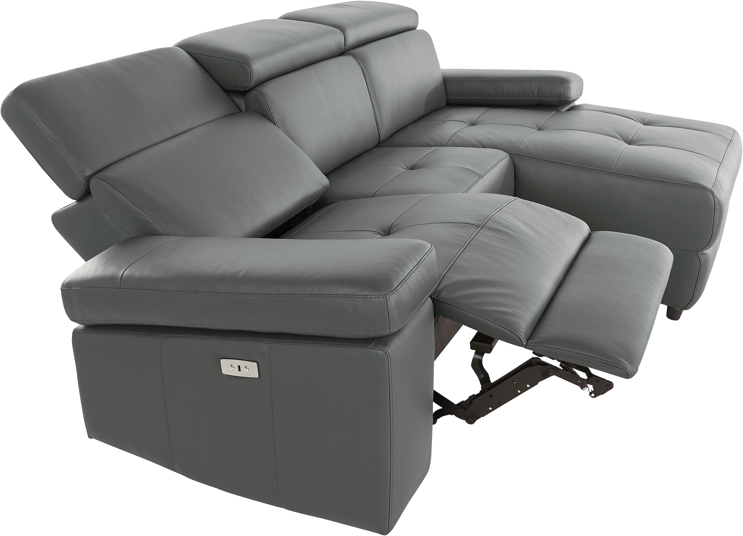 Places of Style Ecksofa »Kilado, L-Form,«, mit Relaxfunktion, verstellbarer Armlehne, Kopfteilverstellung