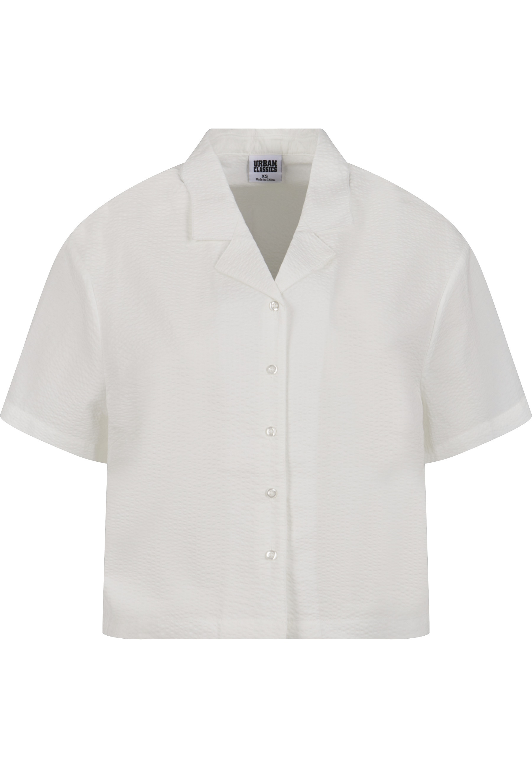URBAN CLASSICS Langarmhemd "Urban Classics Damen Ladies Seersucker Shirt"
