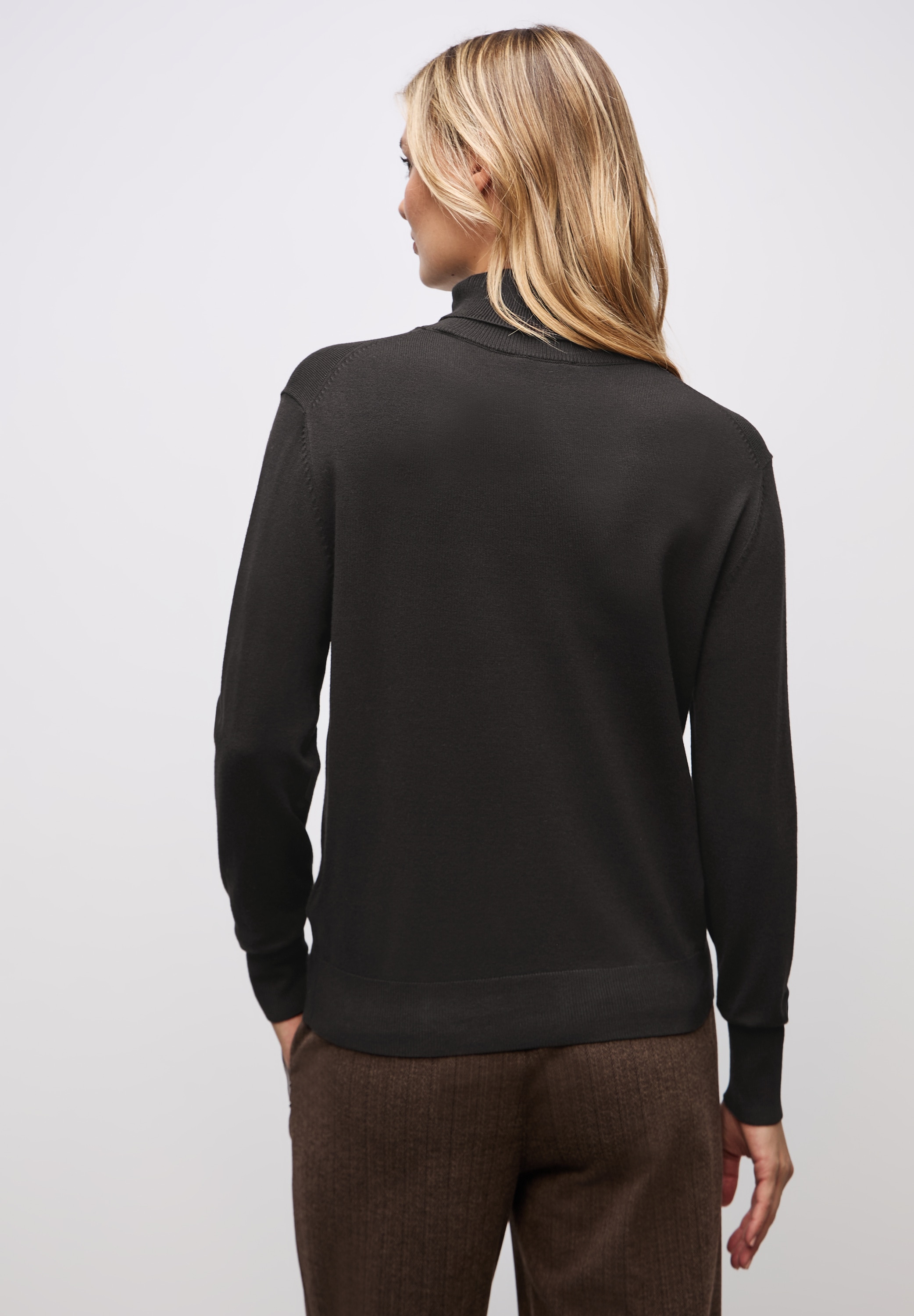 STREET ONE Rollkragenpullover, mit Strick-Struktur