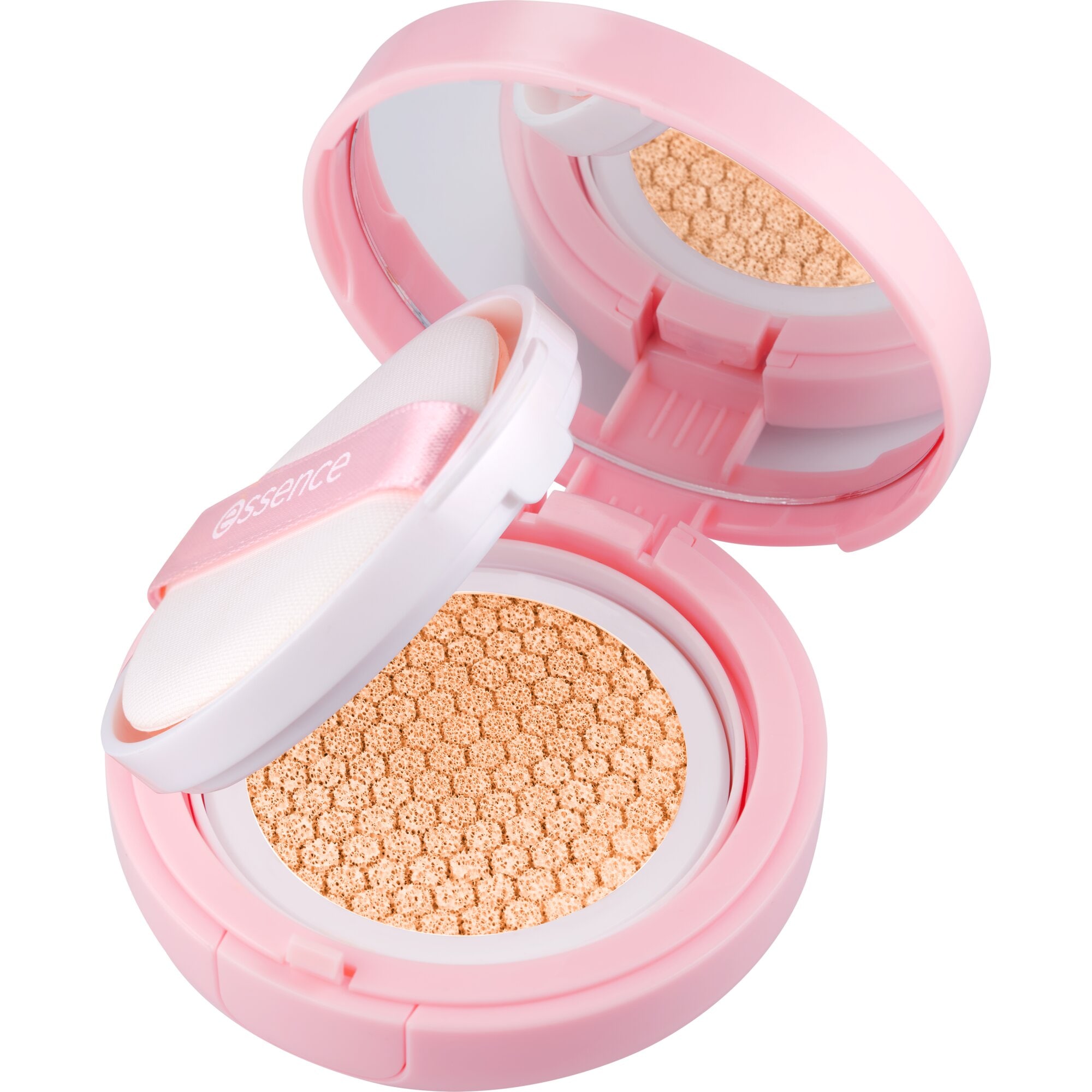 Essence Foundation »BRIGHTEN UP! cushion foundation«, Flüssige Textur, aufbaubare Deckkraft, wasserfest, aufhellend