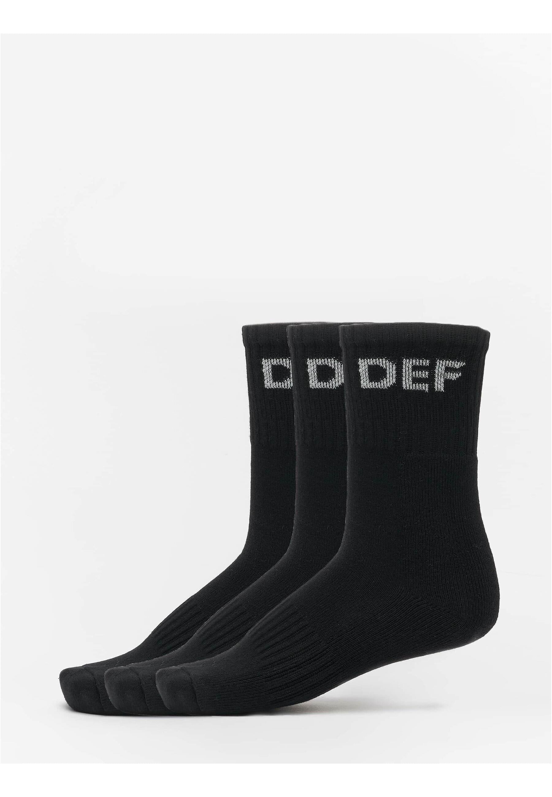 Basicsocken »DEF Damen DEF 3-Pack Socks Black«, (1 Paar)