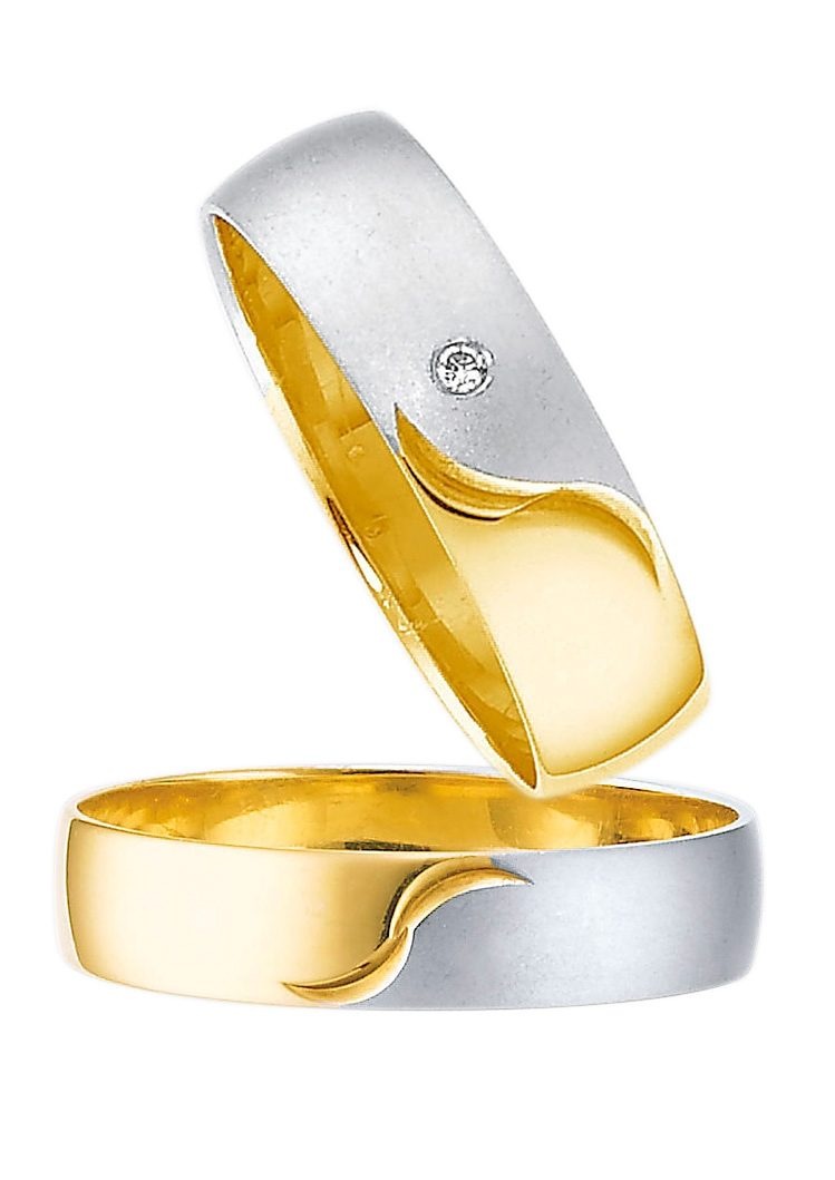 Firetti Trauring »Schmuck Geschenk Gold 375 Hochzeit Ehering Trauring "LIEBE"«, Made in Germany, wahlweise mit oder ohne Brillant