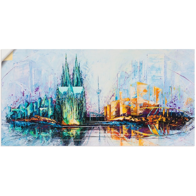 Artland Wandbild »Kölner Dom Skyline 6«, Deutschland, (1 St.), als Alubild,  Leinwandbild, Wandaufkleber oder Poster in versch. Größen bestellen | BAUR