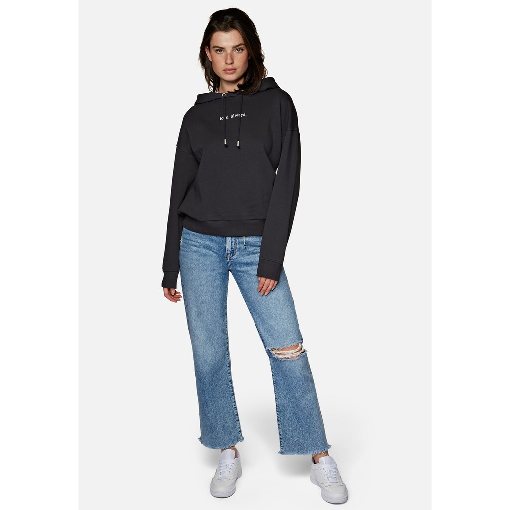 Damenmode Pullover Mavi Kapuzenpullover »LOVE ALWAYS SWEATSHIRT«, Kapuze mit Kordelzug schwarz Damenmode Pullover Mavi Kapuzenpullover »LOVE ALWAYS SWEATSHIRT«, Kapuze mit Kordelzug schwarz