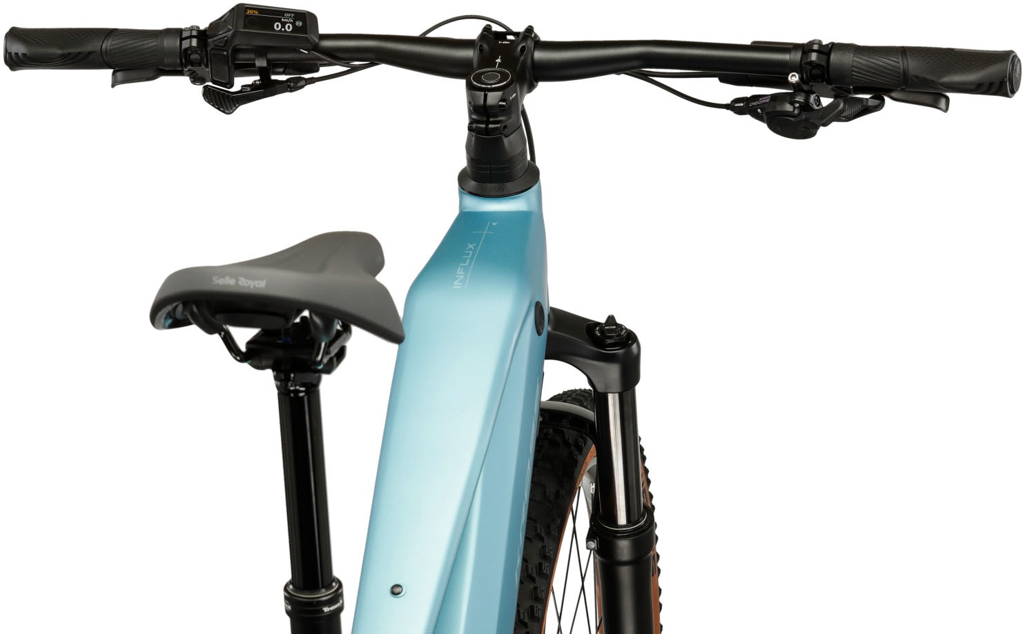 Kross »E-MTB Influx Hybrid 4.0 21,3Ah / 800 Wh 29 Zoll blau 12 Gänge 2026« 12 Gang Shimano DEORE M6100 Schaltwerk Kettenschaltung Mittelmotor 250 W