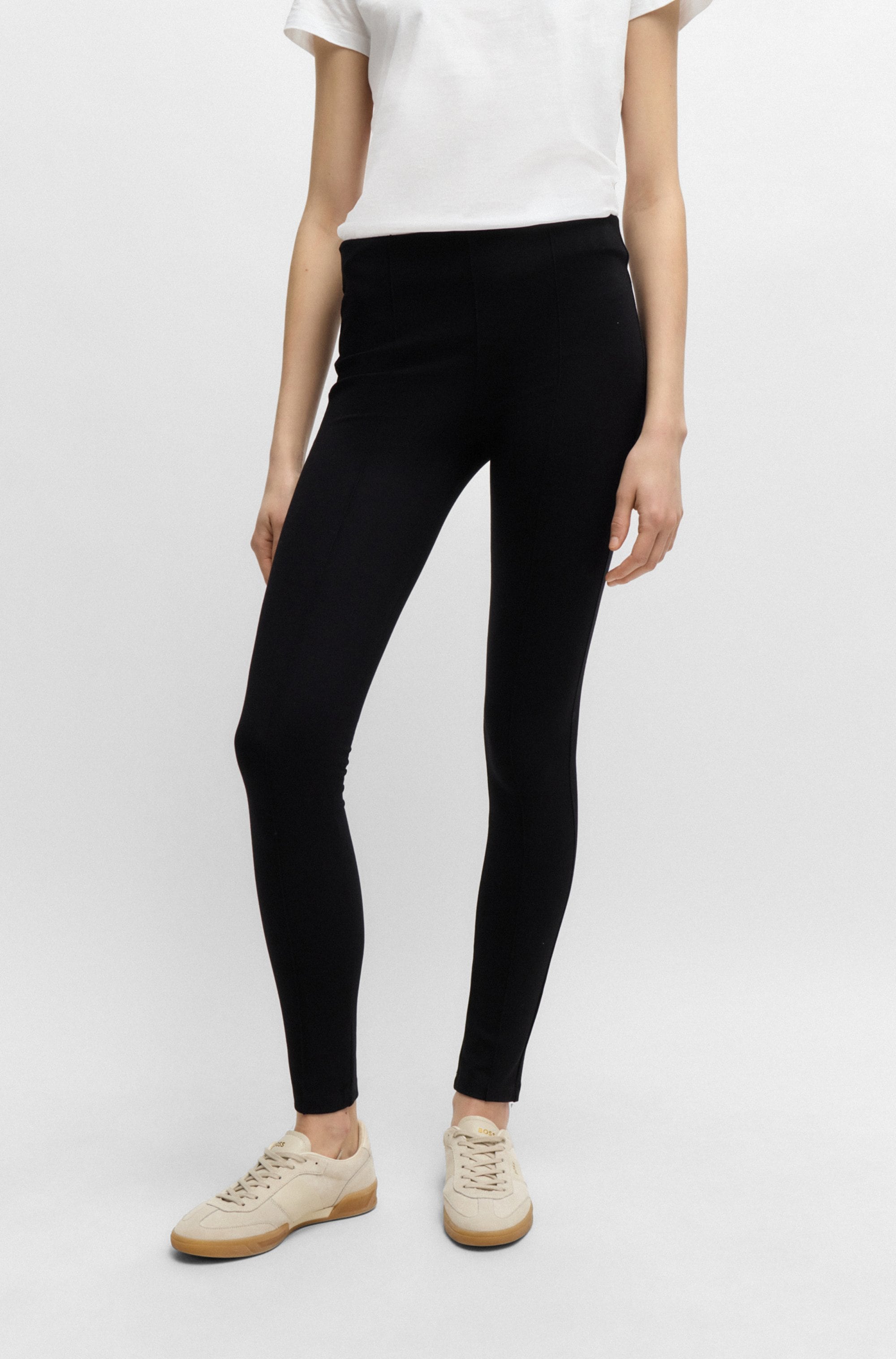 BOSS ORANGE Leggings "Estretch Premium Damenmode", Naht-Details auf der Vor günstig online kaufen