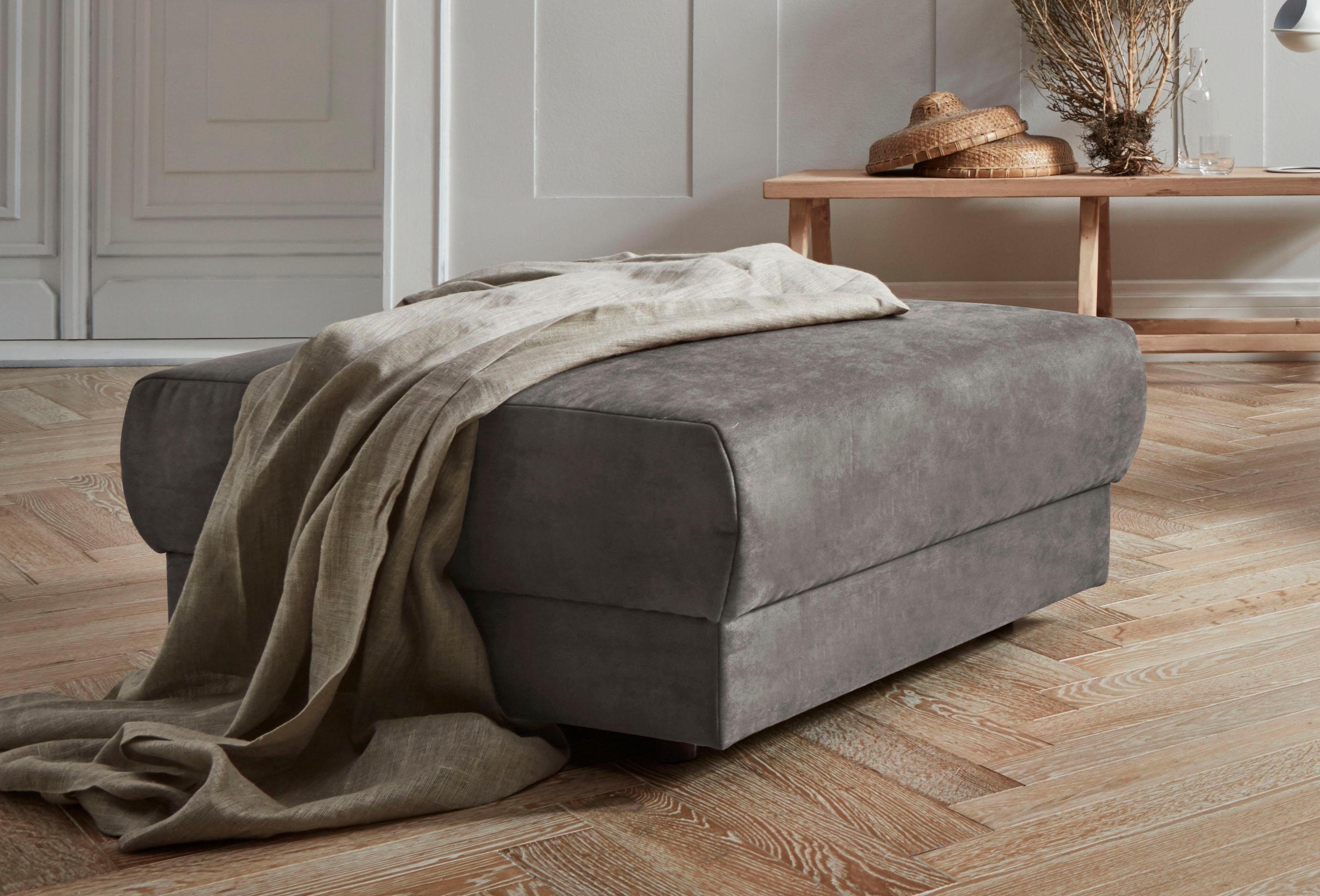 OTTO home Hocker "Hobro" in 3 Bezugsstoffen und vielen Farben, Design by Mo günstig online kaufen