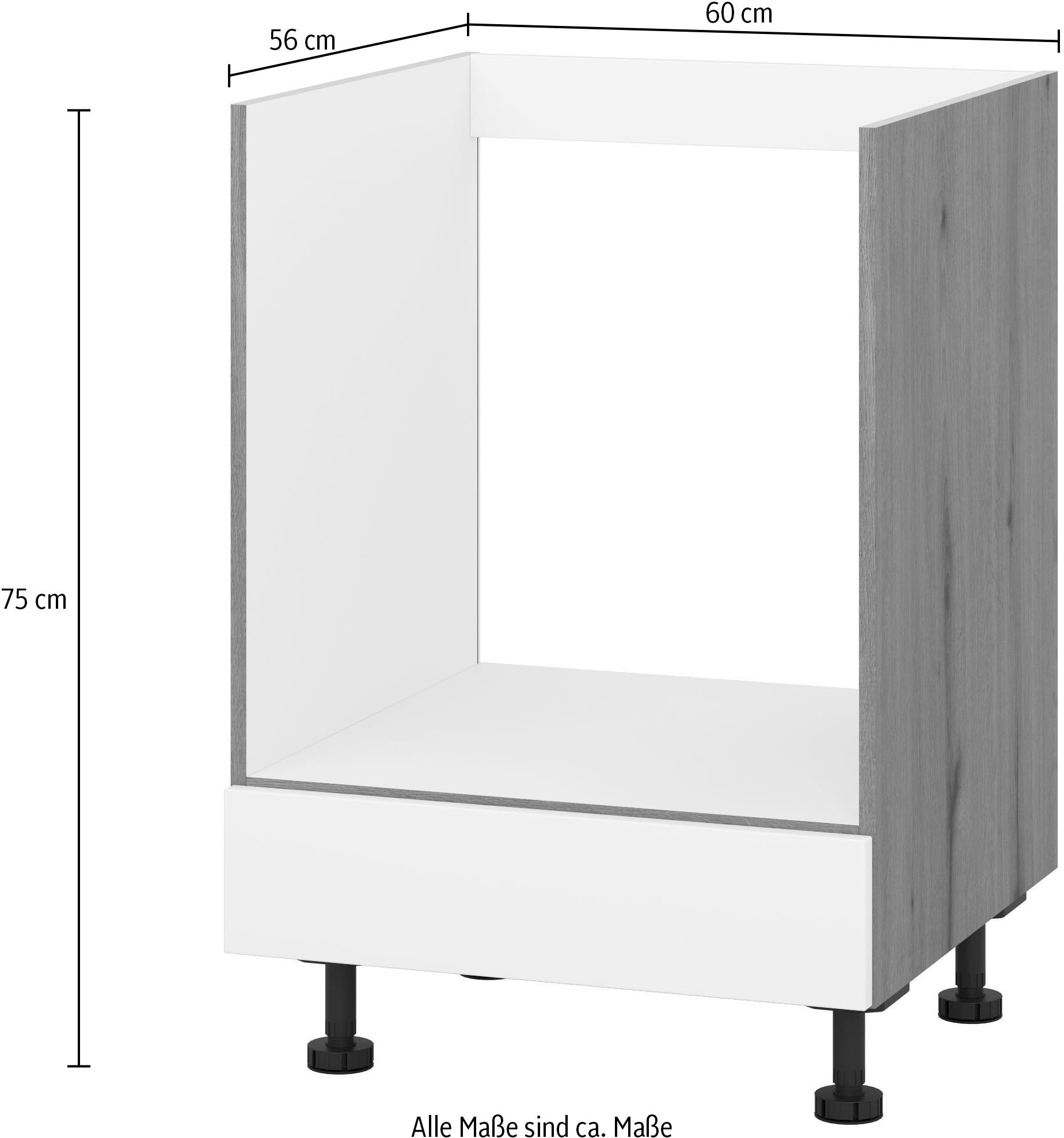 KOCHSTATION Herdumbauschrank »"KS-Scafa"«, Breite 60 cm