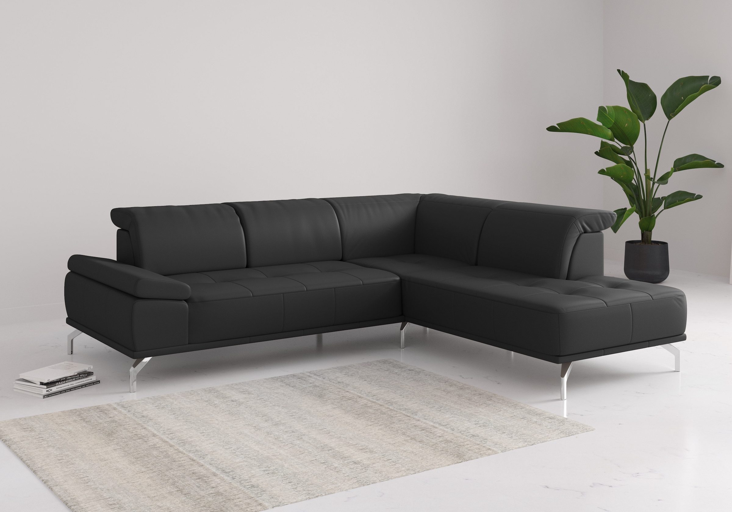 OTTO home Ecksofa "Caluna" Inkl.Sitztiefenverstellung, wahlweise mit Kopf- und Armteilverstellung
