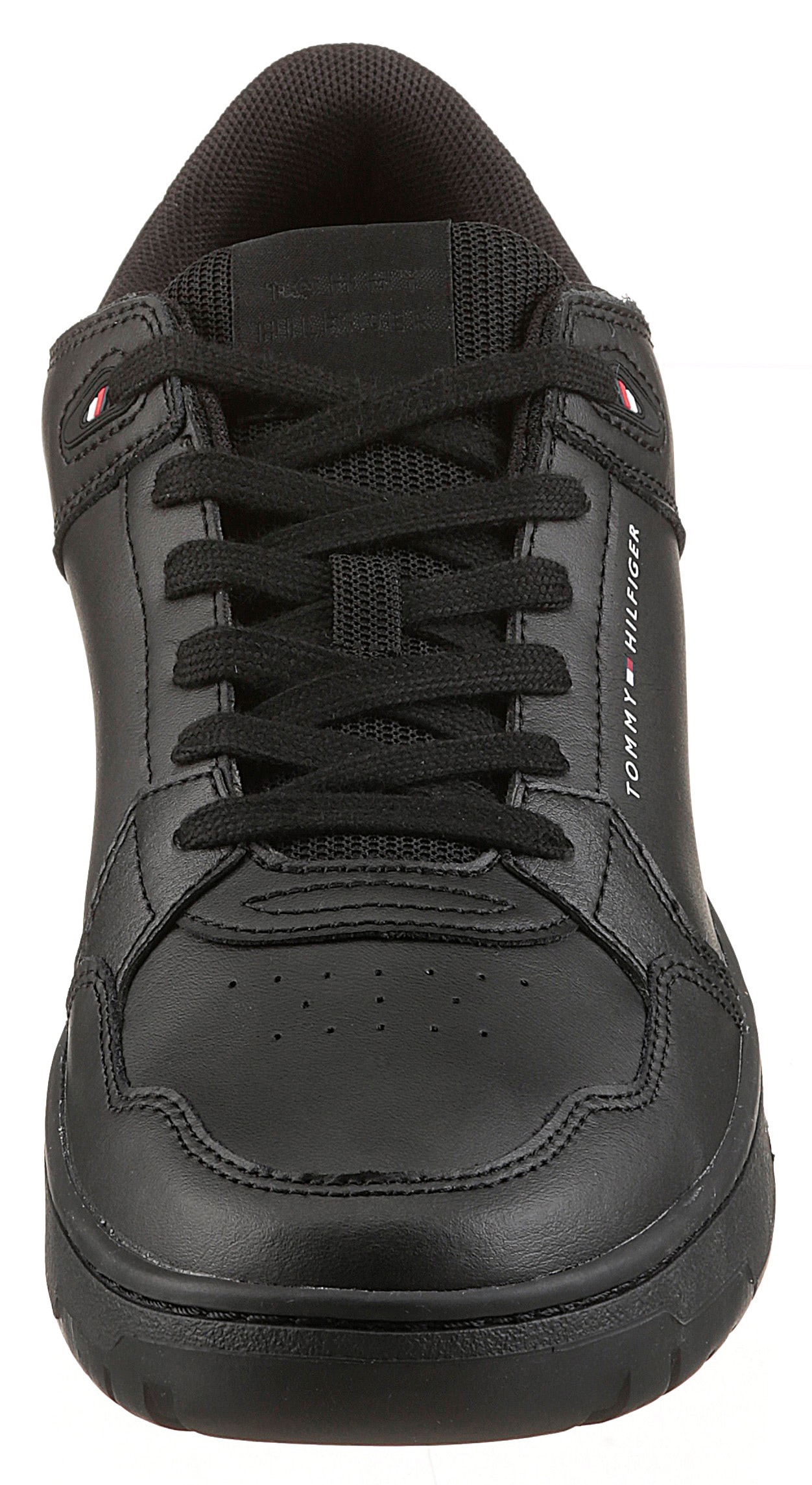 Tommy Hilfiger Sneaker »TH BASKET CORE LITE LTH MIX«, Freizeitschuh, Halbschuh, Schnürschuh mit Logoschriftzug