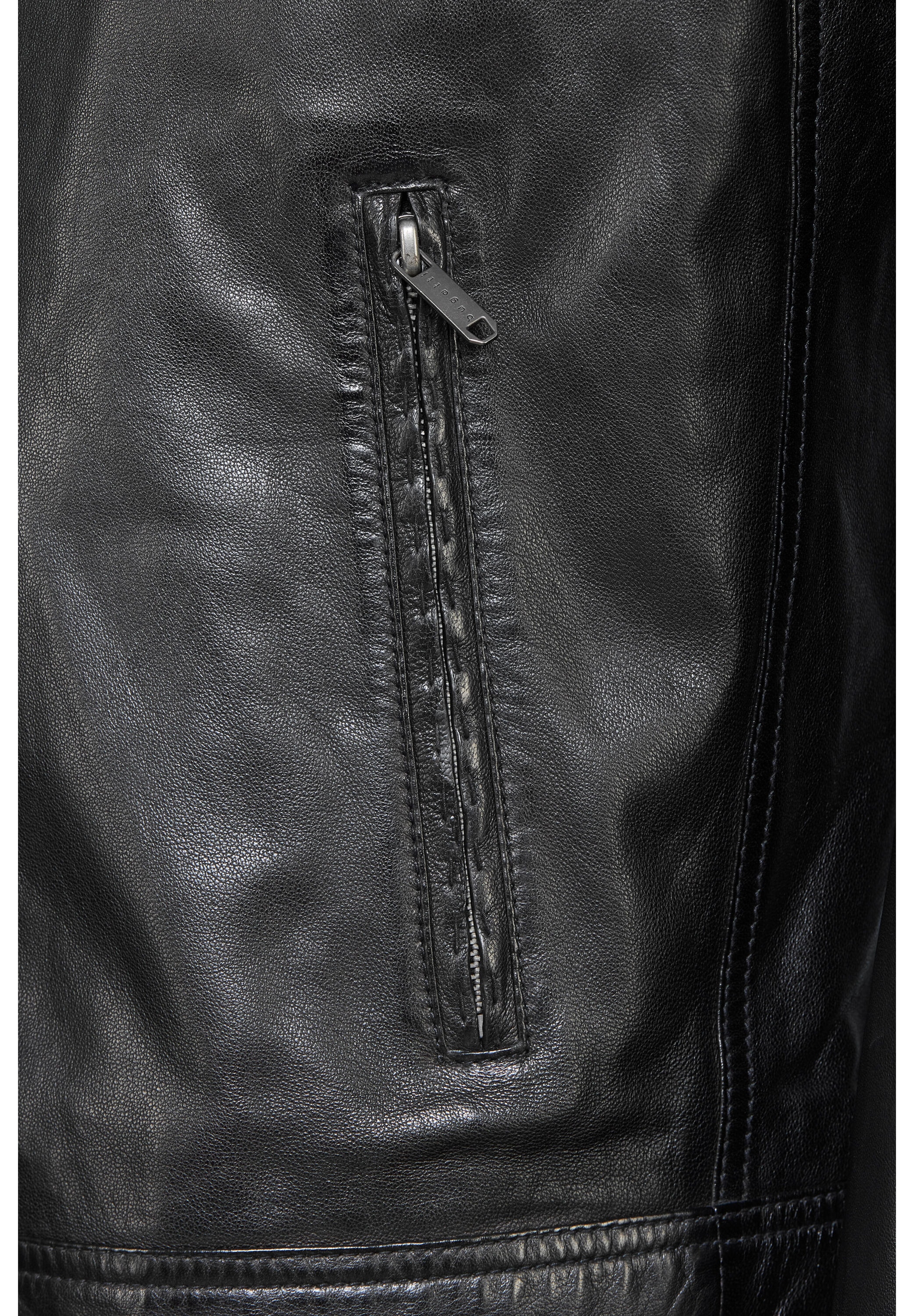bugatti Lederjacke »BULUCIANO« ohne Kapuze bequeme Passform