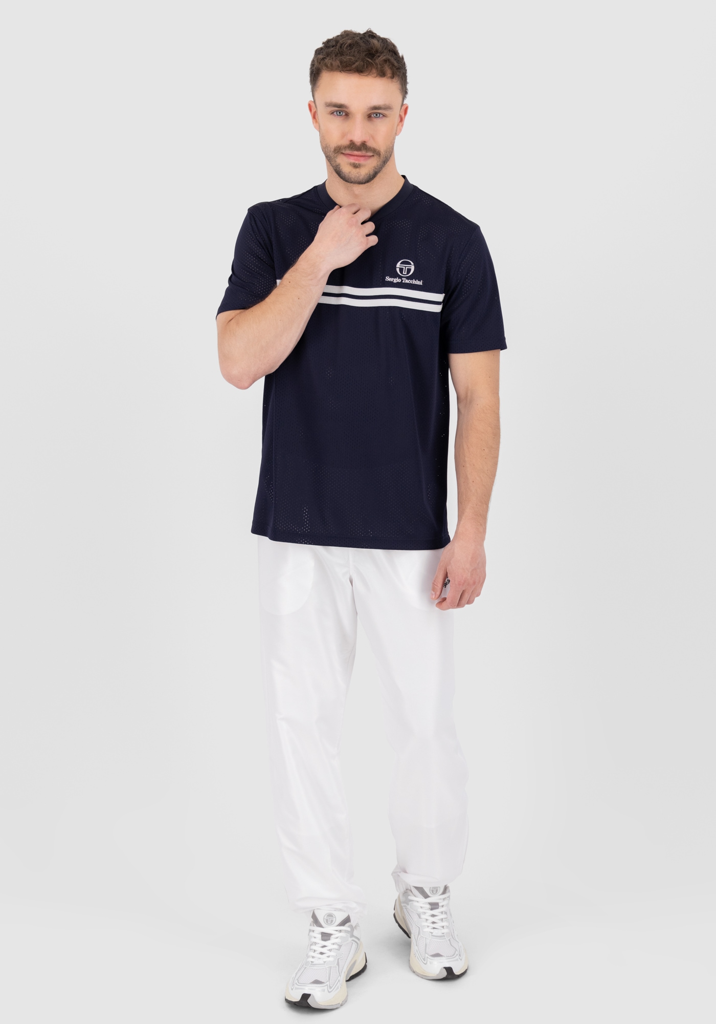 Sergio Tacchini T-Shirt »GIACOMO TEE Herren«, T-Shirt Herren, leichtes Kurzarmshirt, Sporttrikot, Outdoor, Sale