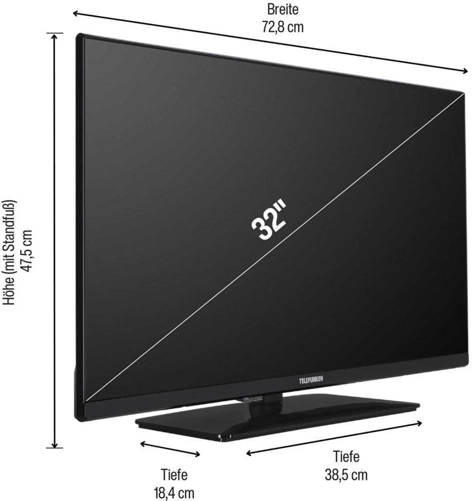 Telefunken QLED-Fernseher »D32Q751X2CW«, Full HD, Android TV-Smart-TV
