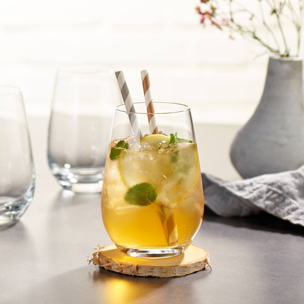 vivo Villeroy & Boch Group Longdrinkglas »Voice Basic«, (Set, 4 tlg., 4x Longrinkglas 200 ml), Kristallglas, spülmaschinengeeignet