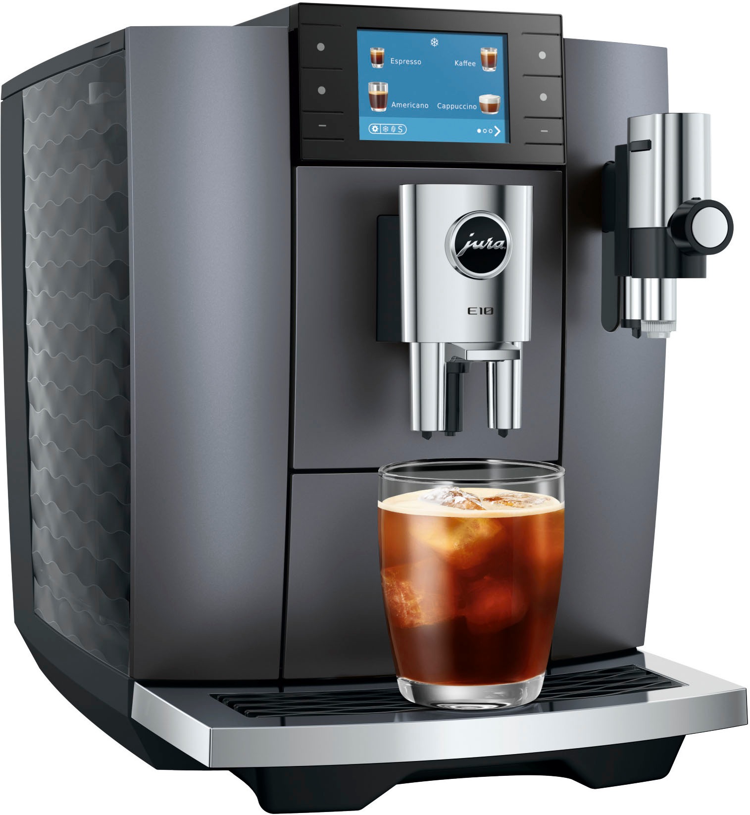 JURA Kaffeevollautomat »15743 E10 (EA), Onyx Grey« 36 Spezialitäten, Light & Cold Brew & Sweet Foam