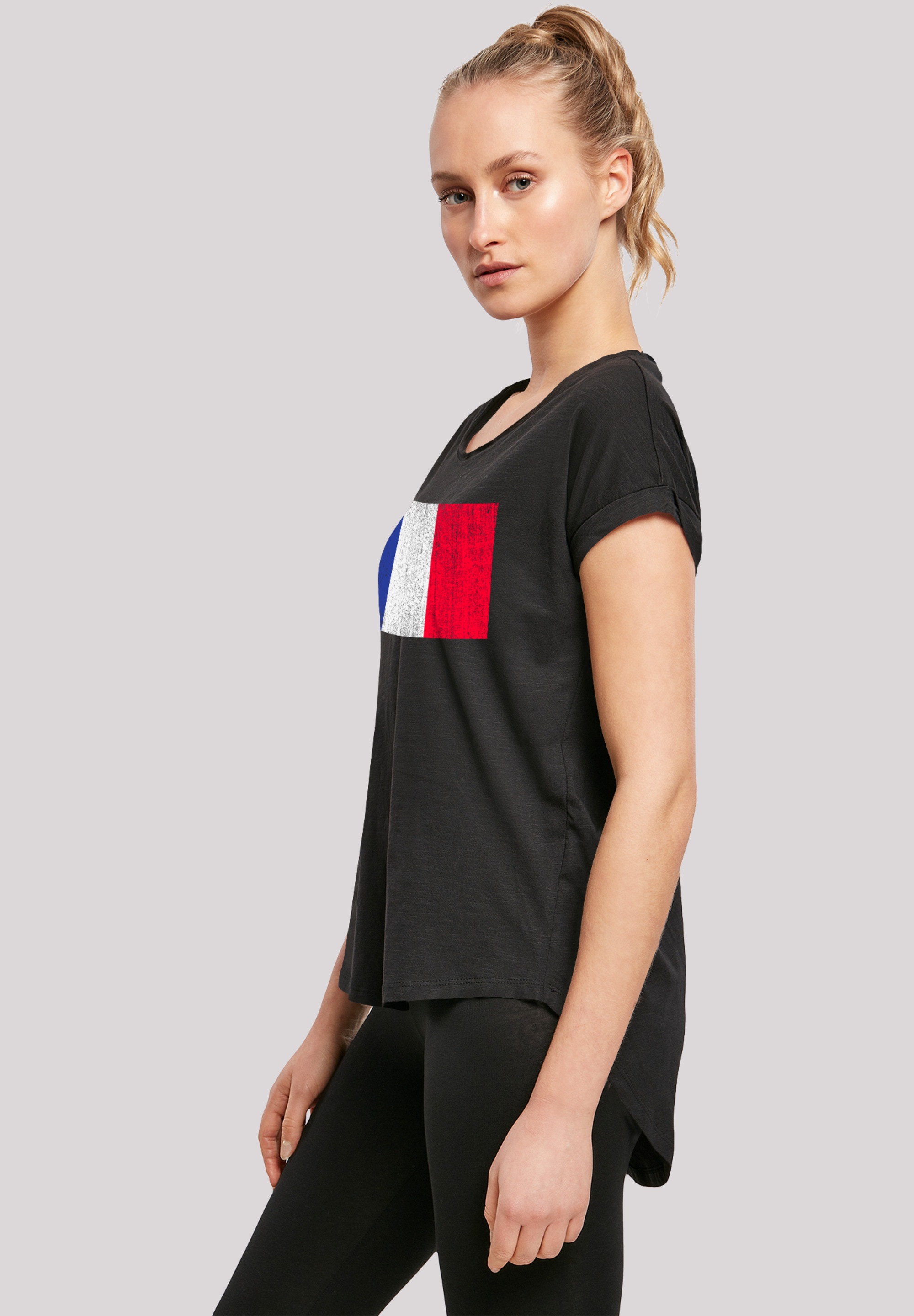 F4NT4STIC T-Shirt »France Frankreich Flagge distressed«, Print