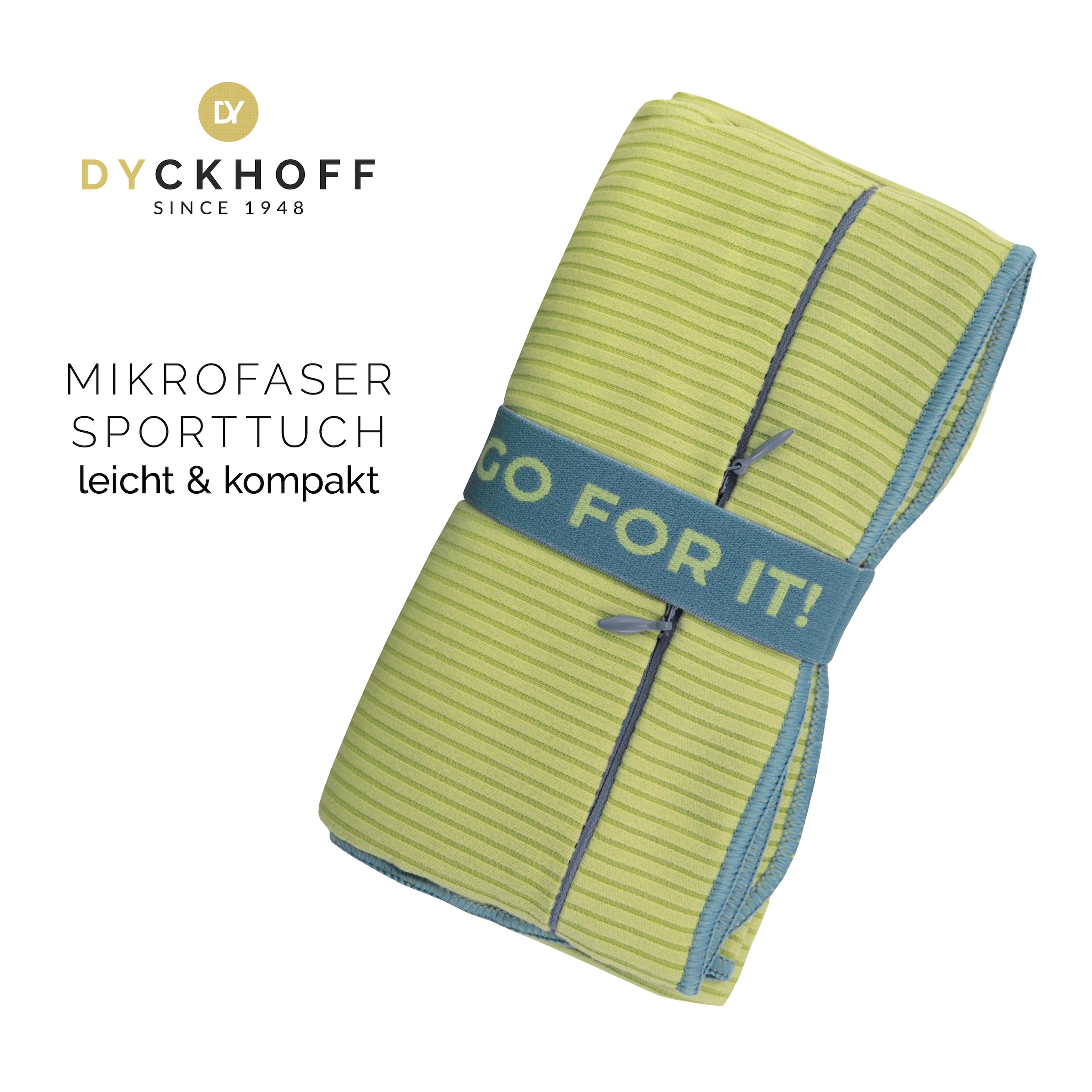 Dyckhoff Handtuch »Mikrofaser Sporttuch Struktur« Mit Überstülpkapuze, Schnelltrocknend, Leicht, Reißverschlusstasche