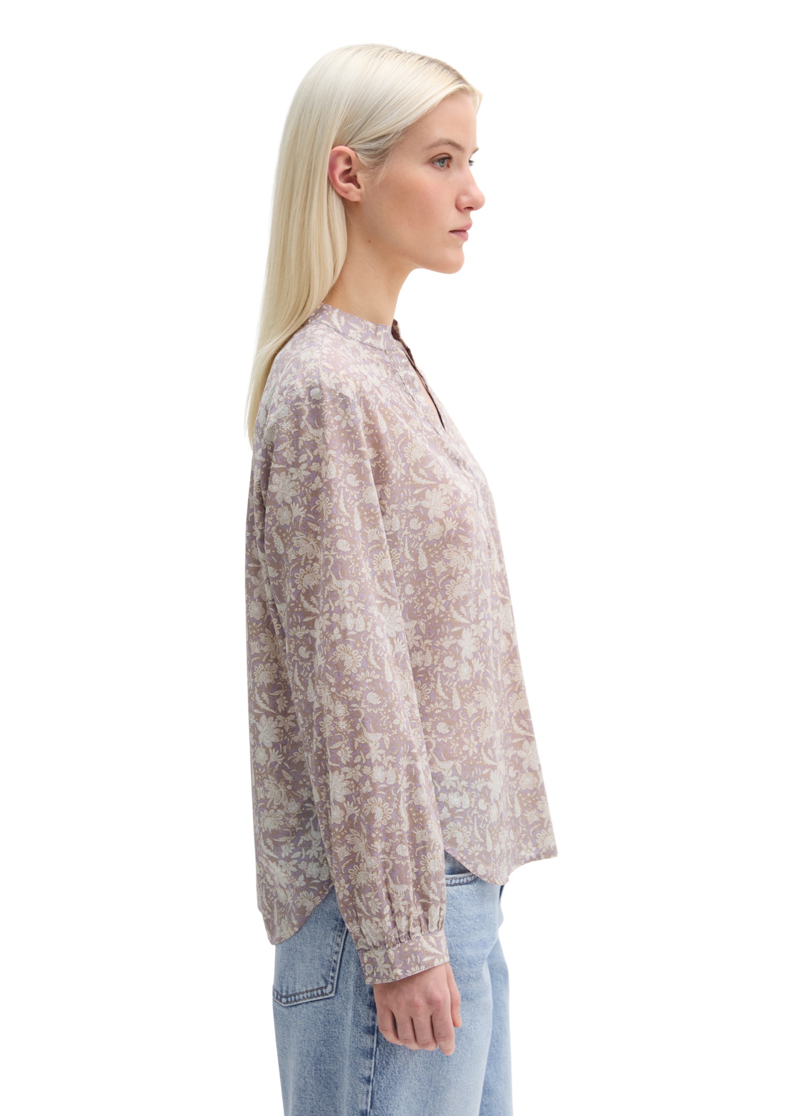 Marc OPolo Langarmbluse "aus bedrucktem Baumwoll-Voile" günstig online kaufen