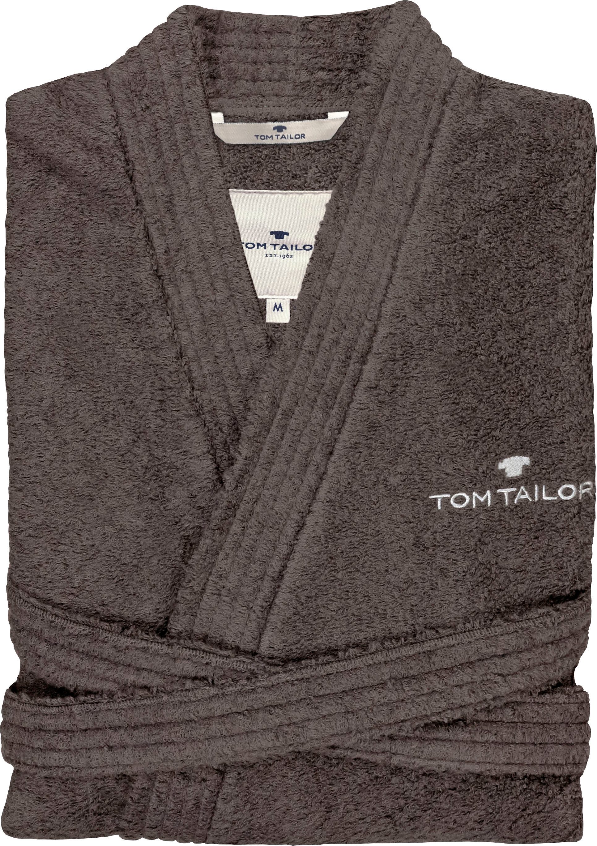 Black Friday TOM TAILOR HOME Unisex-Bademantel »Kimono«, (1 St.), für Damen  & Herren, mit Logostickerei | BAUR