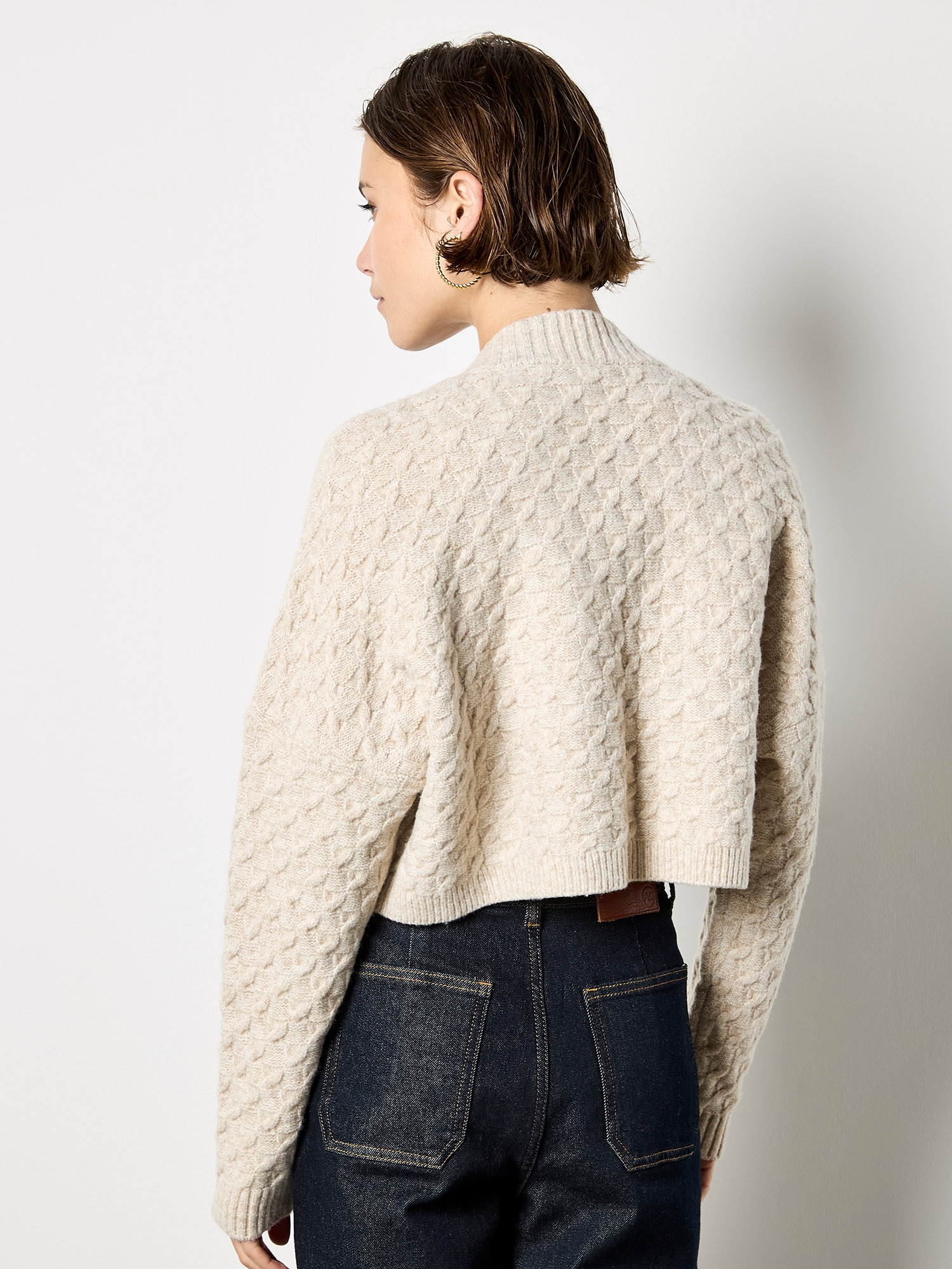 Apricot Strickjacke »Strickjacke« mit Wickelausschnitt und Zopfmuster