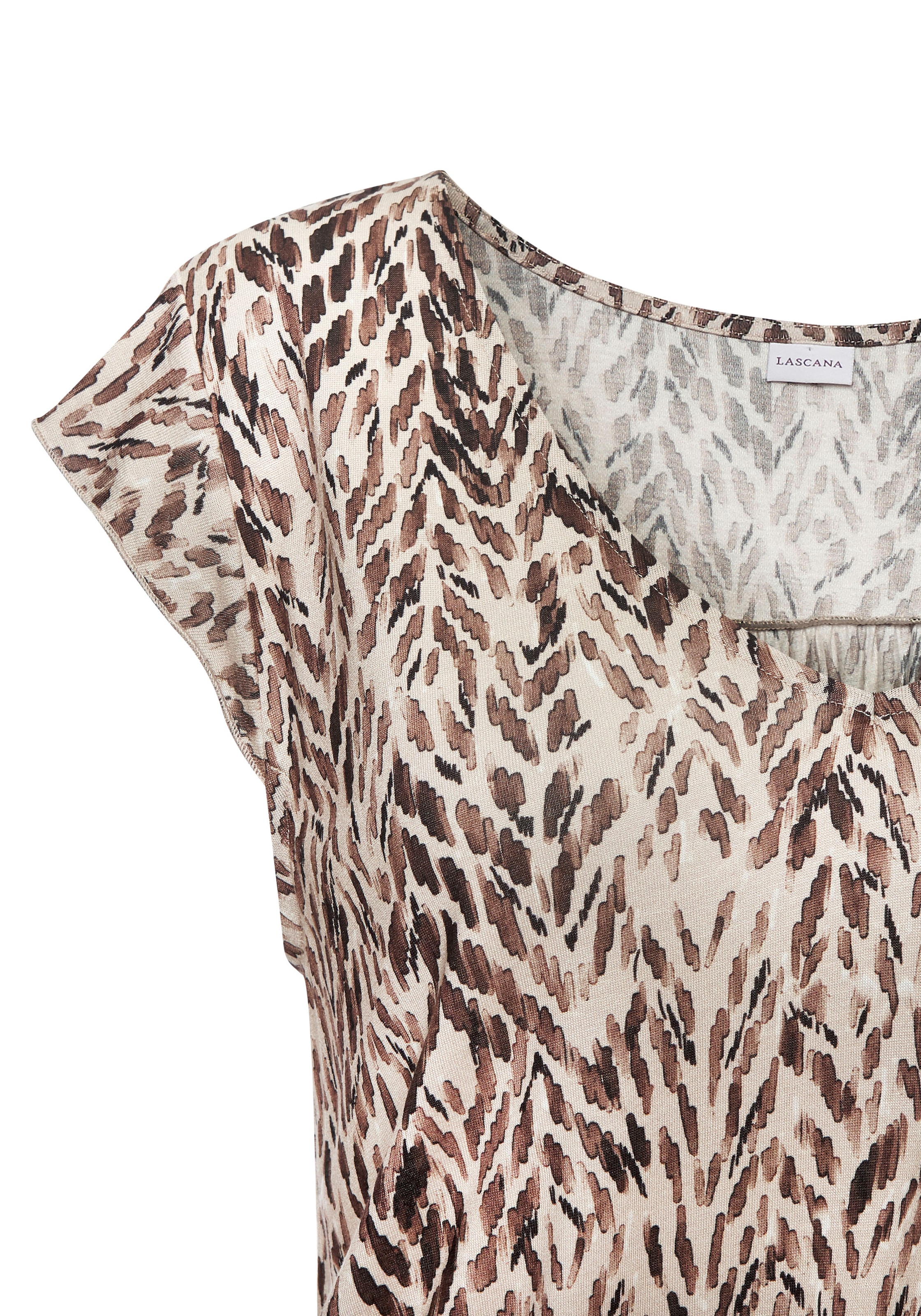 LASCANA Strandkleid, mit Alloverprint, Sommerkleid