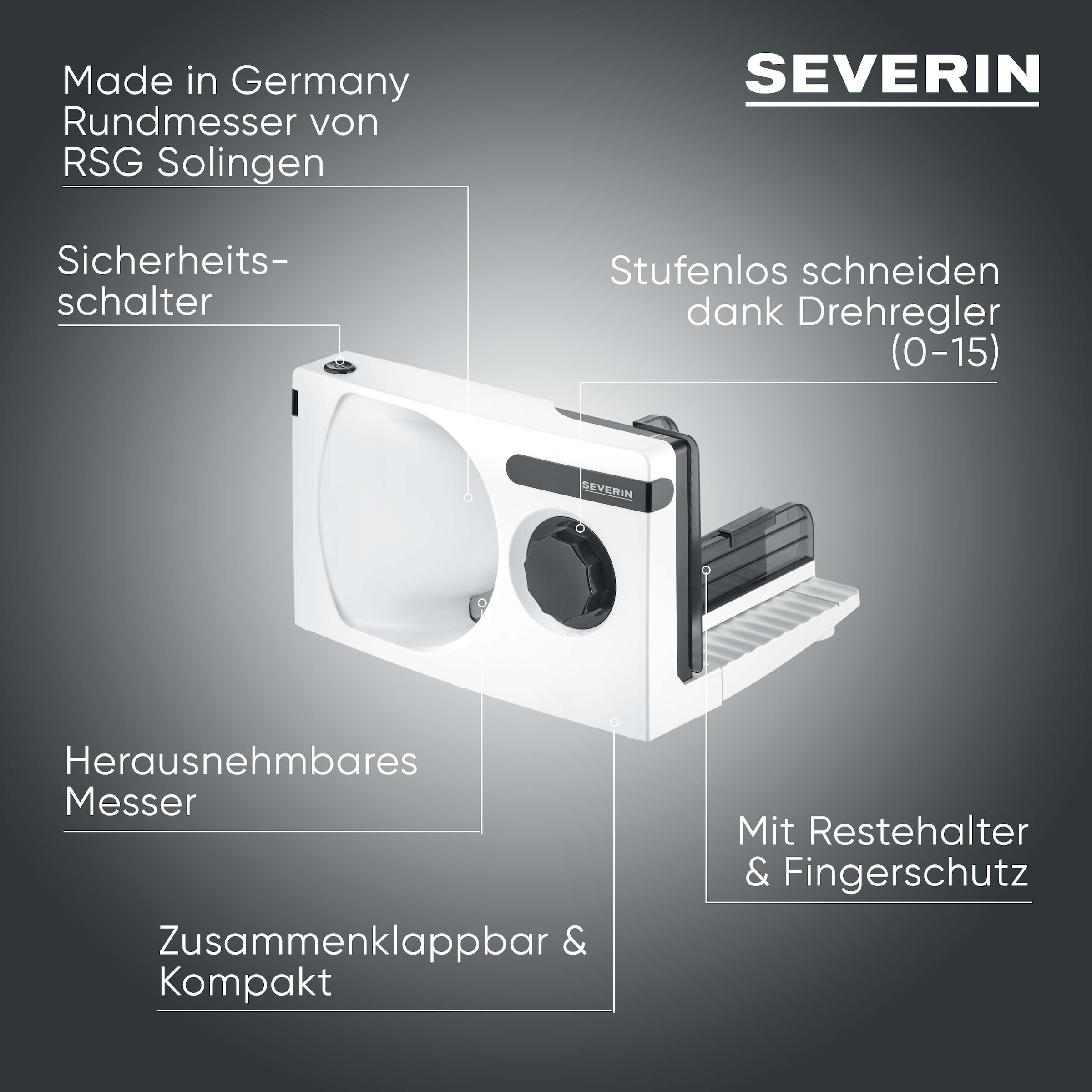 Severin Allesschneider »AS 3912 Kompakt mit DC Motor« 100 W