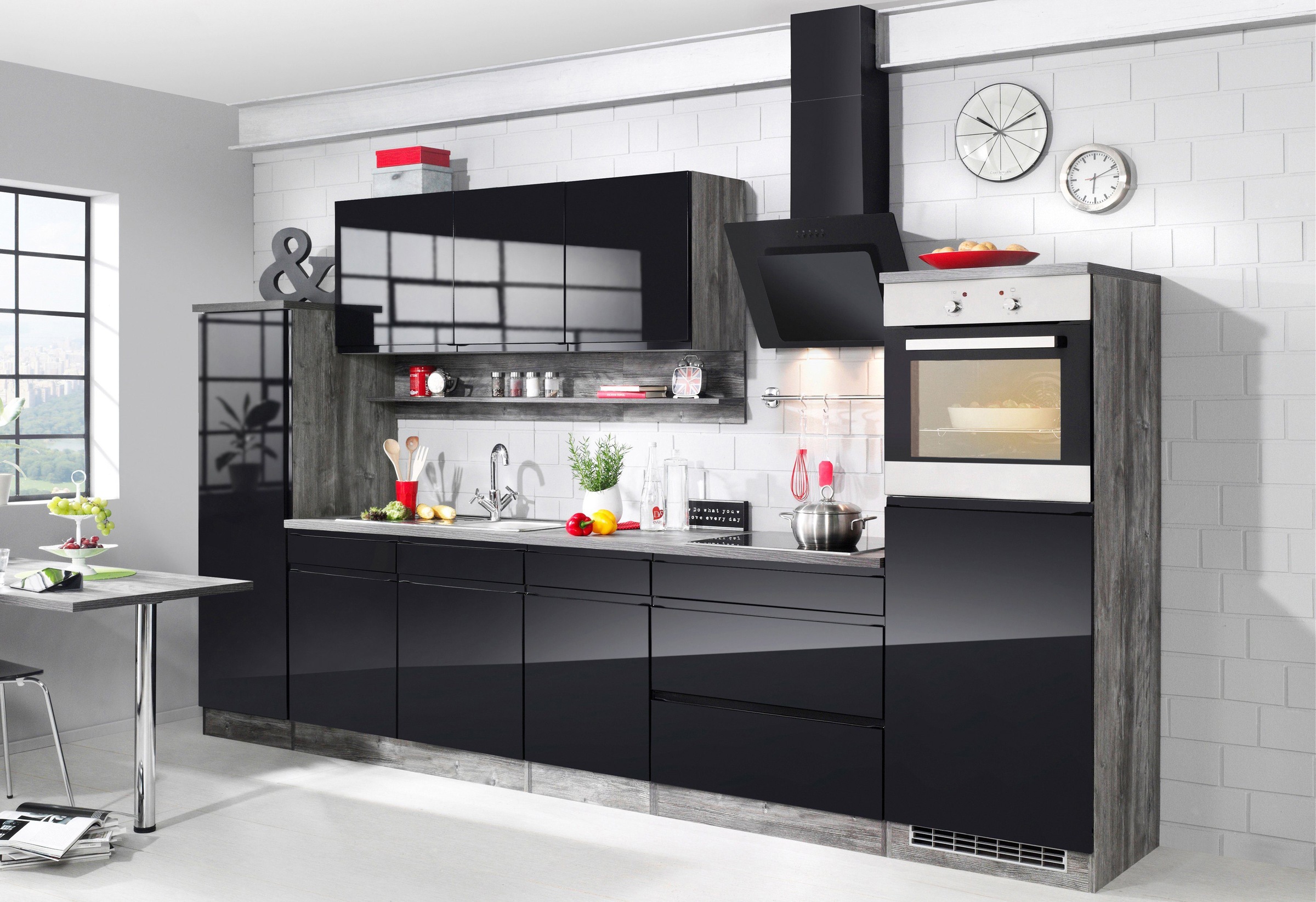 HELD MÖBEL Küchenzeile "Virginia", Breite 290 cm, wahlweise mit Induktionsk günstig online kaufen
