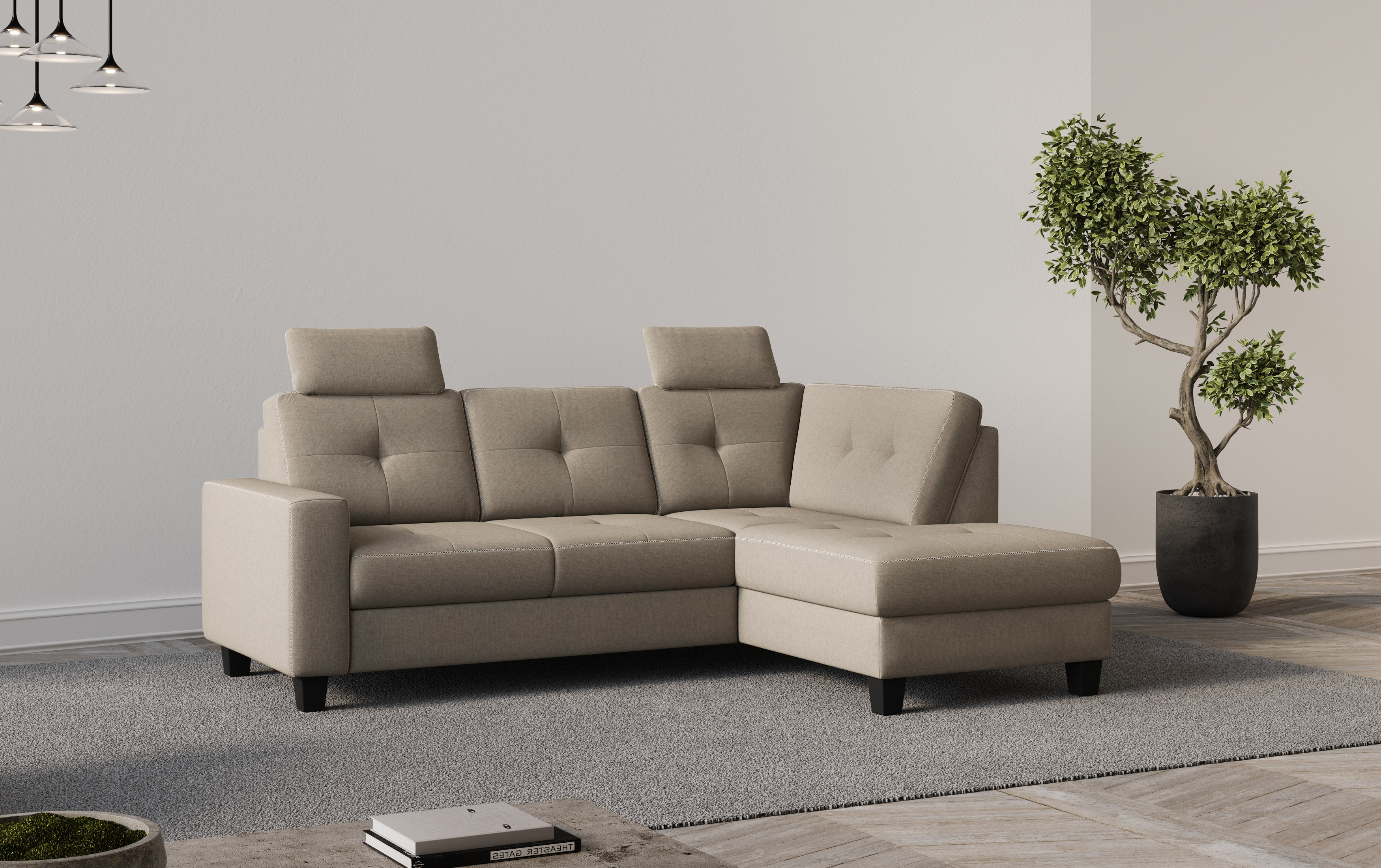 OTTO home Ecksofa "Varese" wahlweise mit Schlaffunktion und Bettkasten