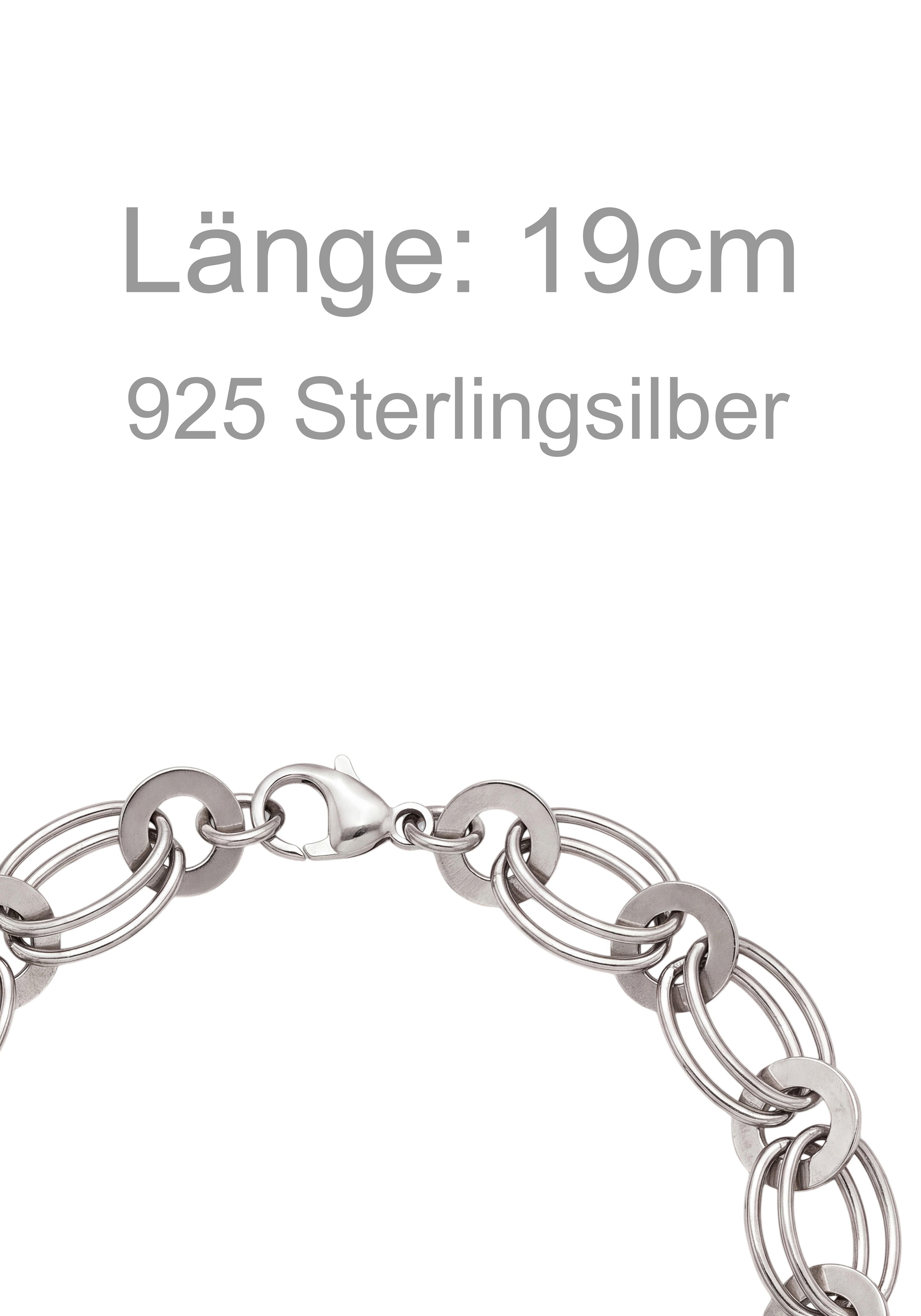 JOBO Silberarmband »Chunky Statement« 925 Silber 19 cm