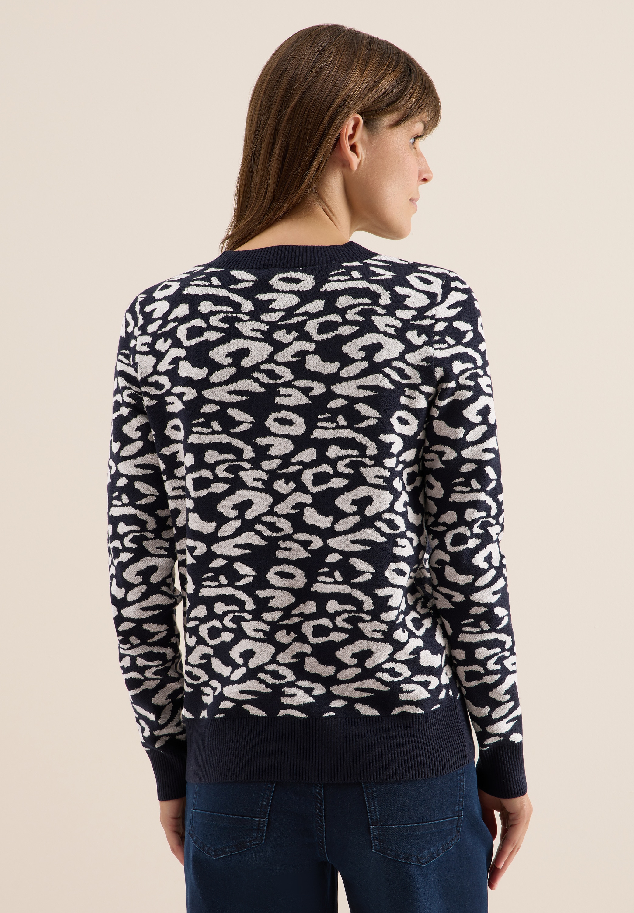 Cecil Strickpullover, mit Leomuster