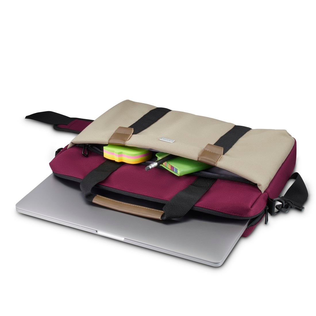 Hama Laptoptasche »Nachhaltige Notebooktasche für 34-36 cm (13,3 -14,1 Zoll), Trolleyband«, Recyceltes Polyester, Laptopfach, Vordertasche Organizerstruktur