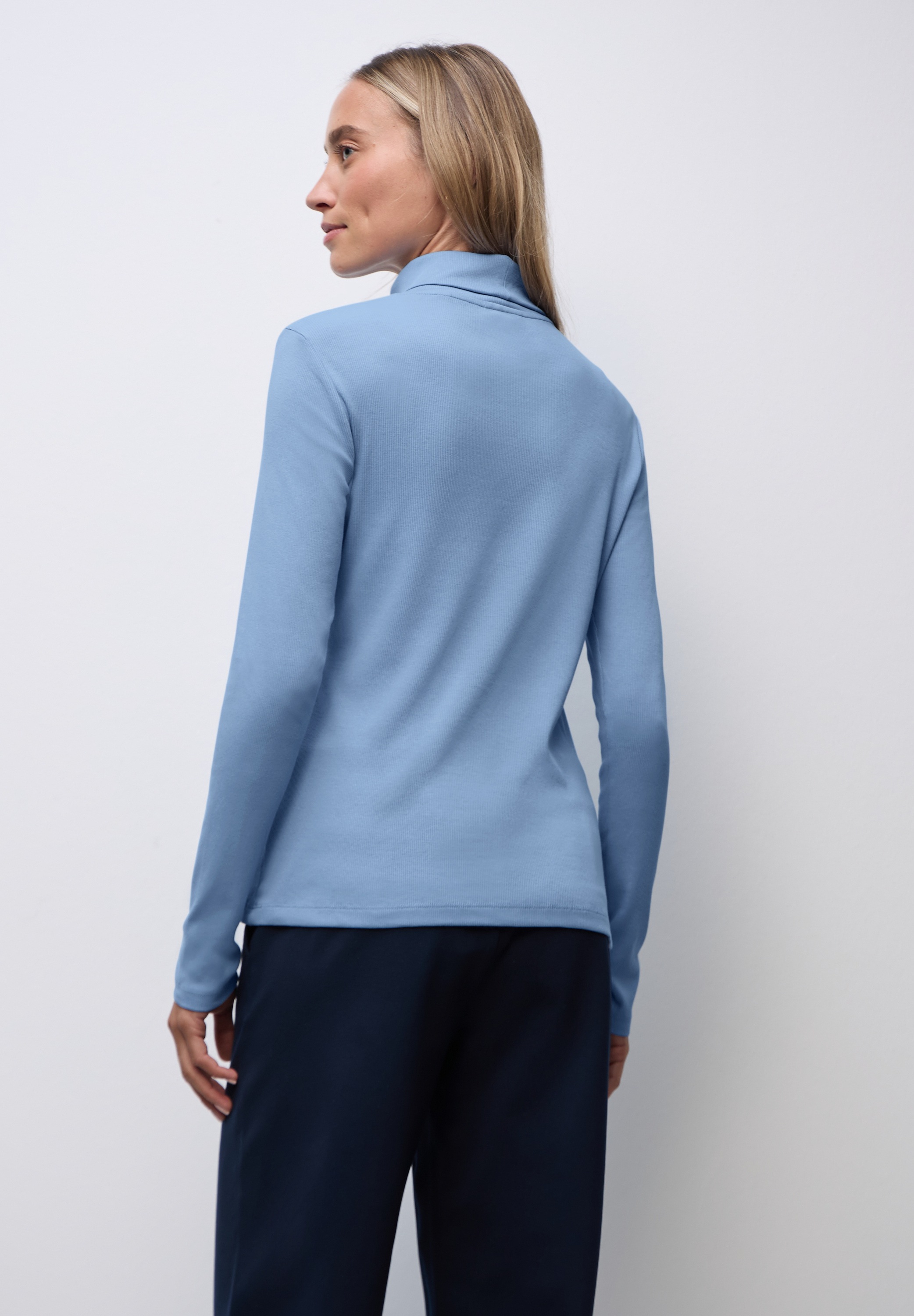 STREET ONE Langarmshirt mit Rippstrick-Struktur günstig online kaufen