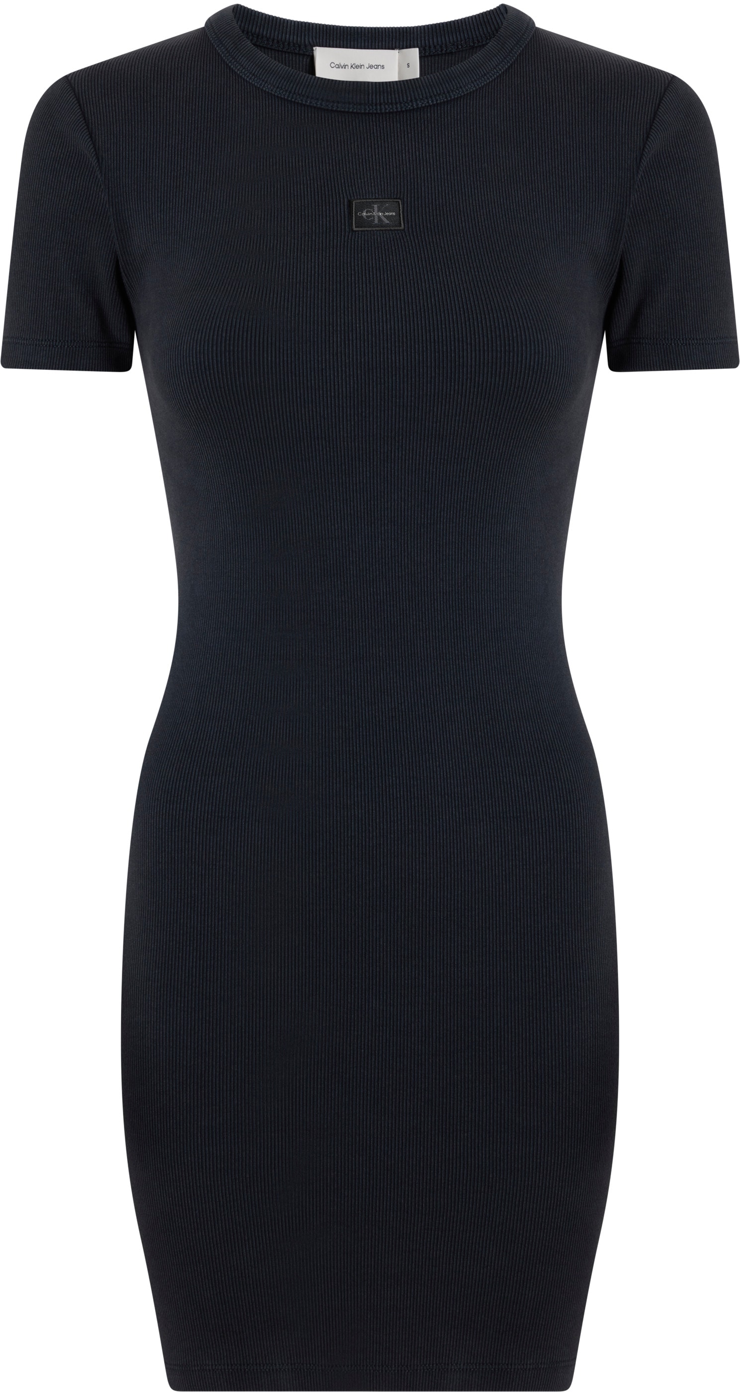 Calvin Klein Jeans Shirtkleid "WASHED WOVEN LABEL RIB DRESS", in gewaschene günstig online kaufen