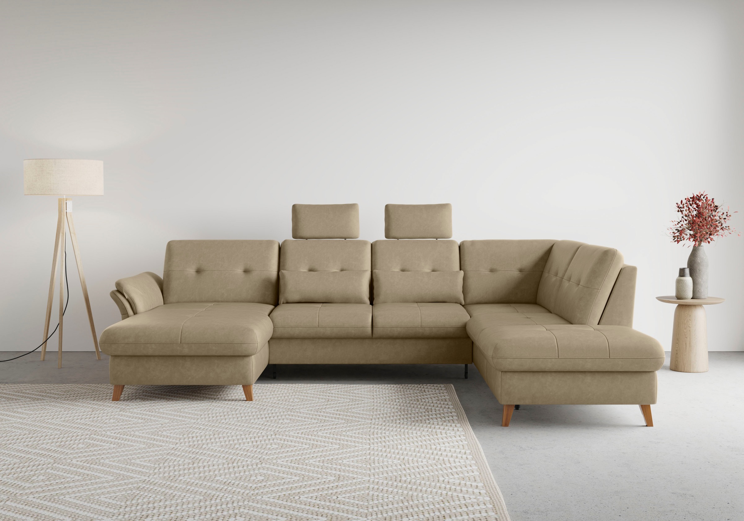 sit&more Wohnlandschaft »Göteborg«, inkl. Sitztiefenverstellung, wahlweise mit Bettfunktion & Bettkasten