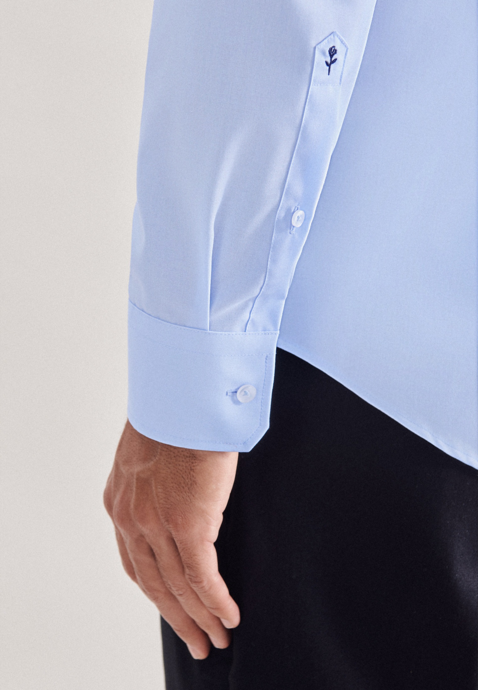 Thumbnail - seidensticker Businesshemd "Shaped" Shaped 1/1 Kentkragen Uni